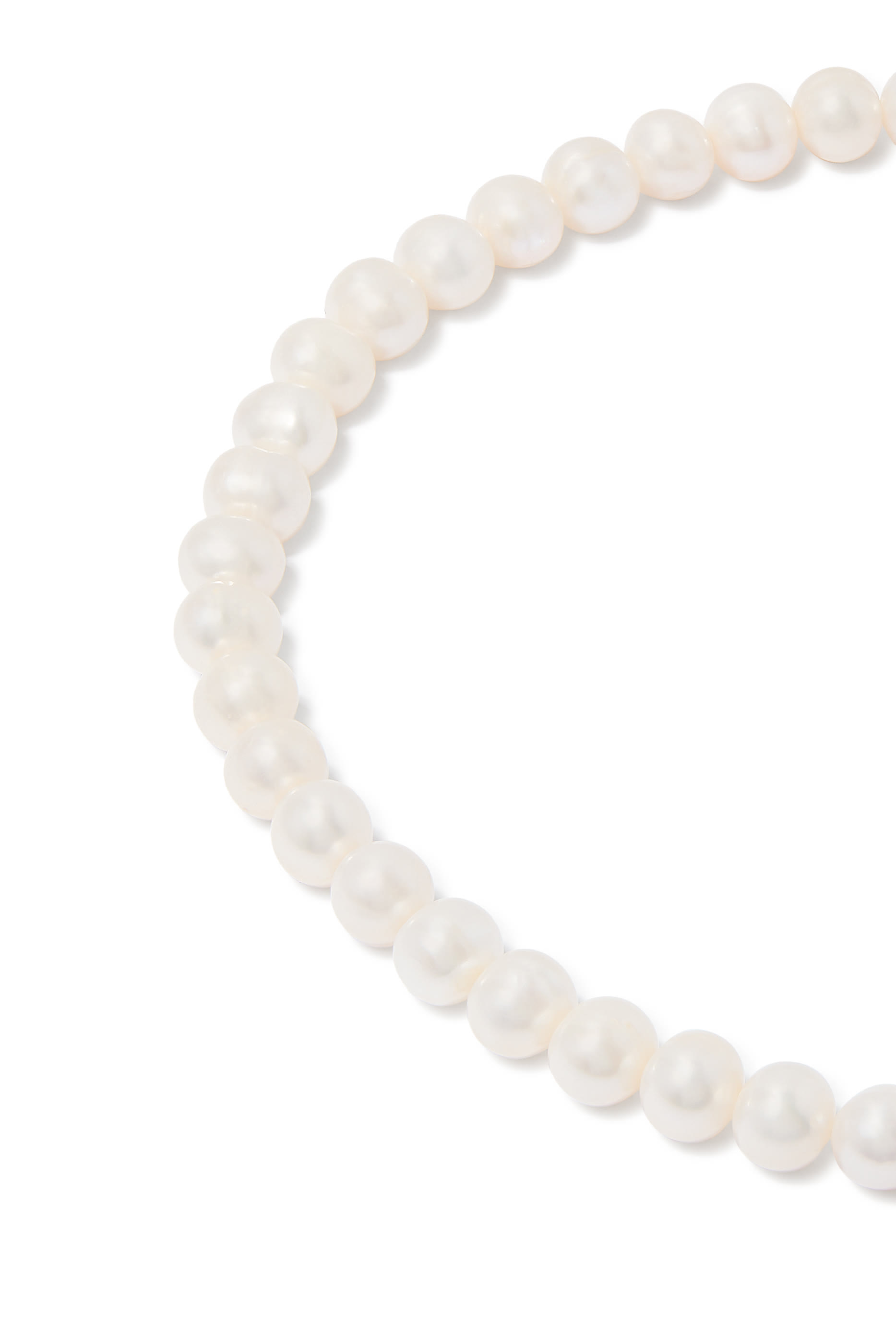 Round Pearl Necklace, 18K Yellow Gold