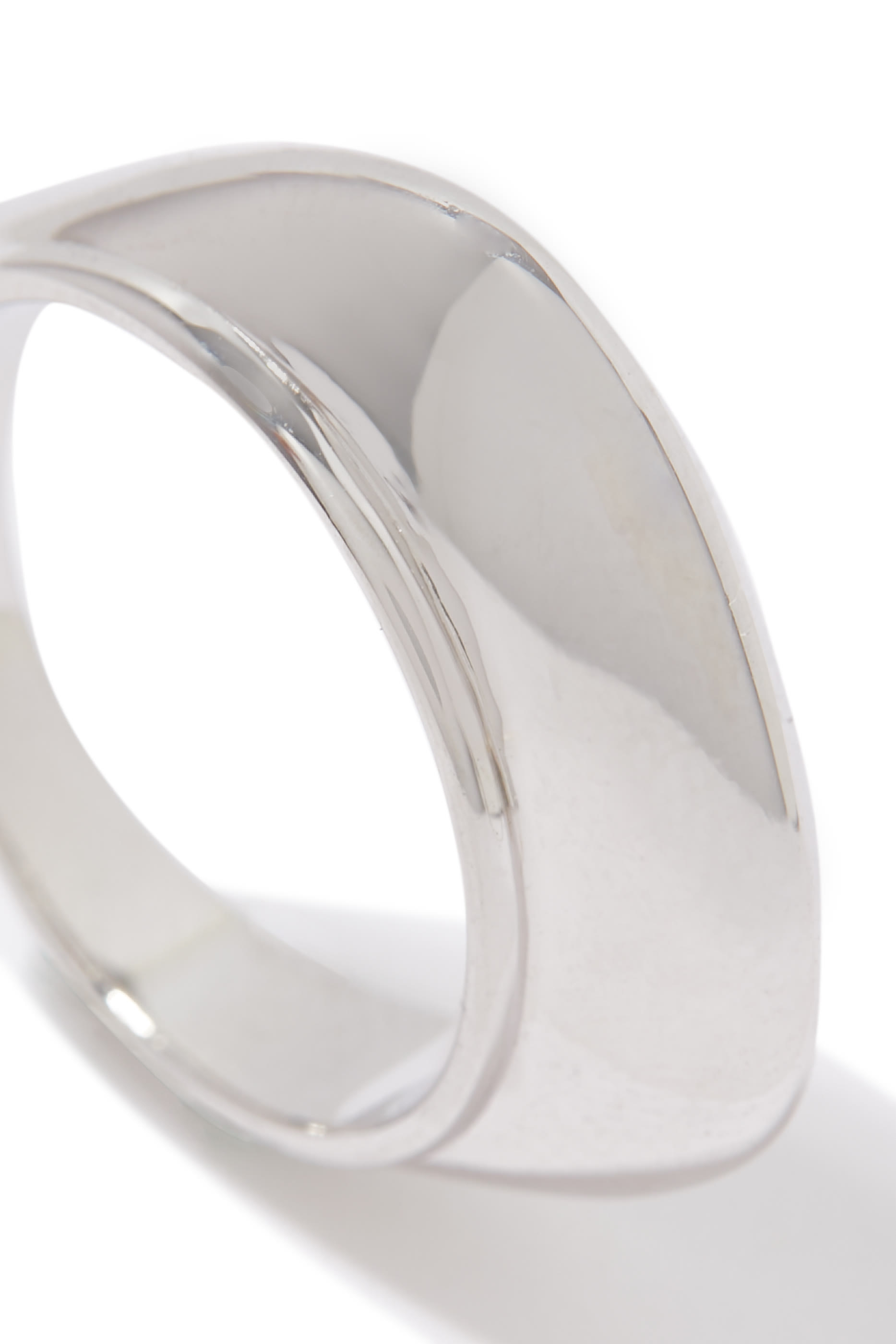 Hera Dome Stacking Ring, Rhodium Plating on Recycled Sterling Silver