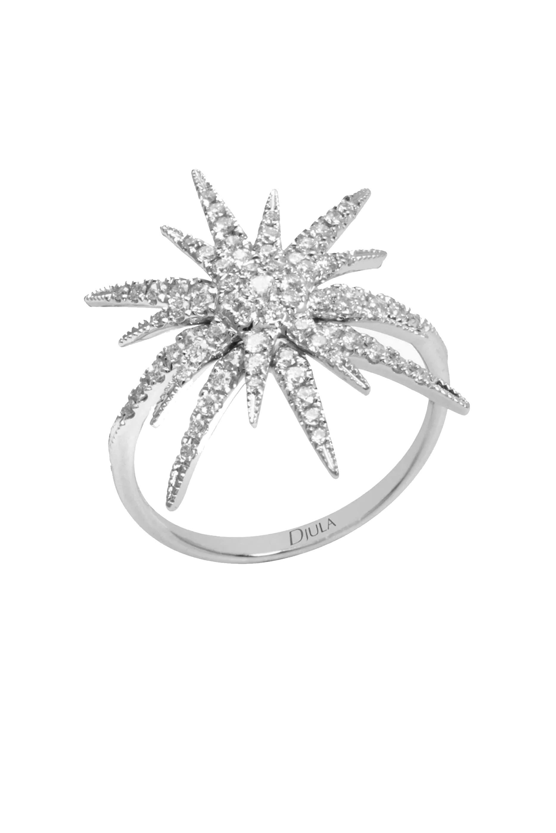 Soleil Ring, 18K White Gold & Diamonds