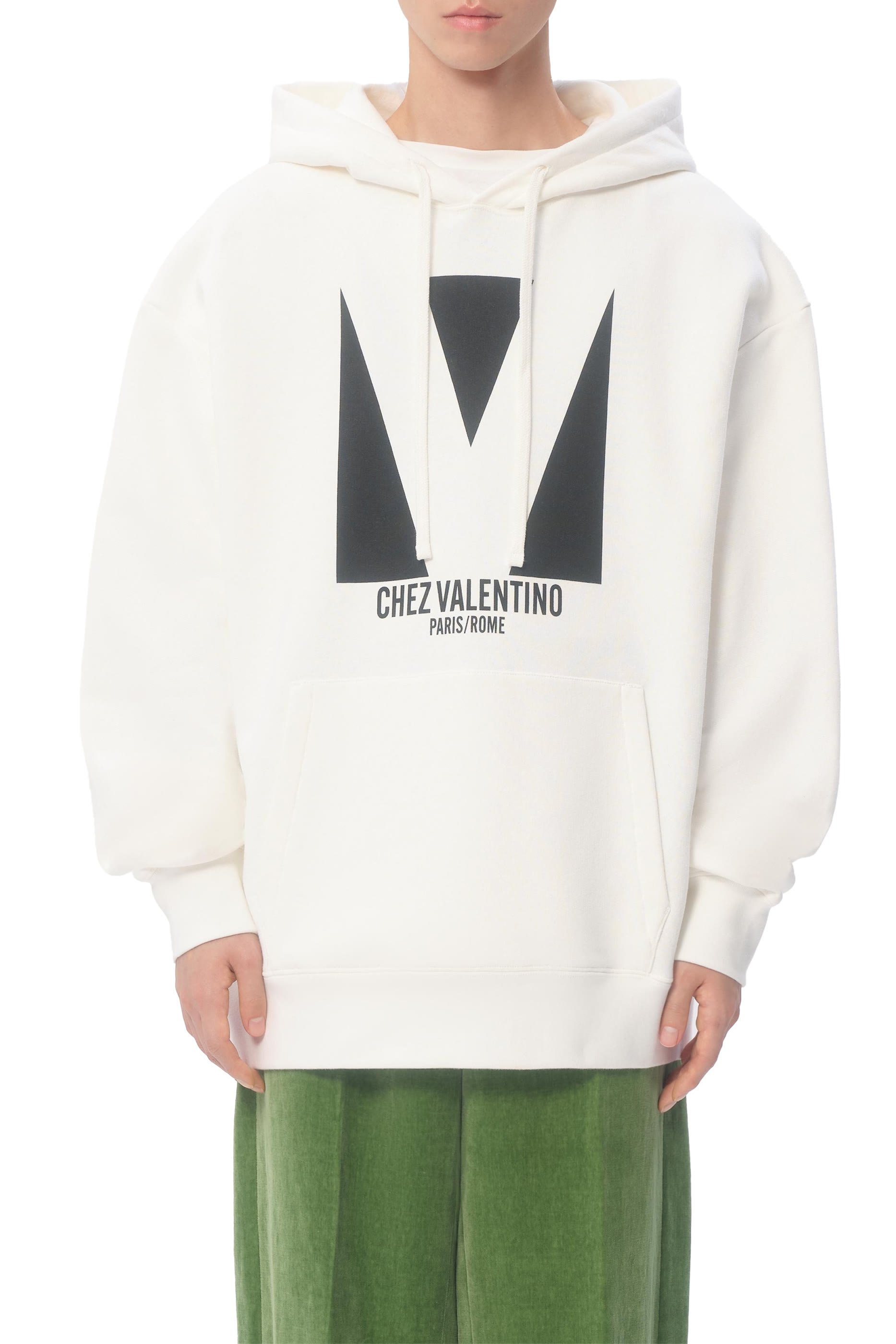 Chez Valentino Print Hooded Sweatshirt