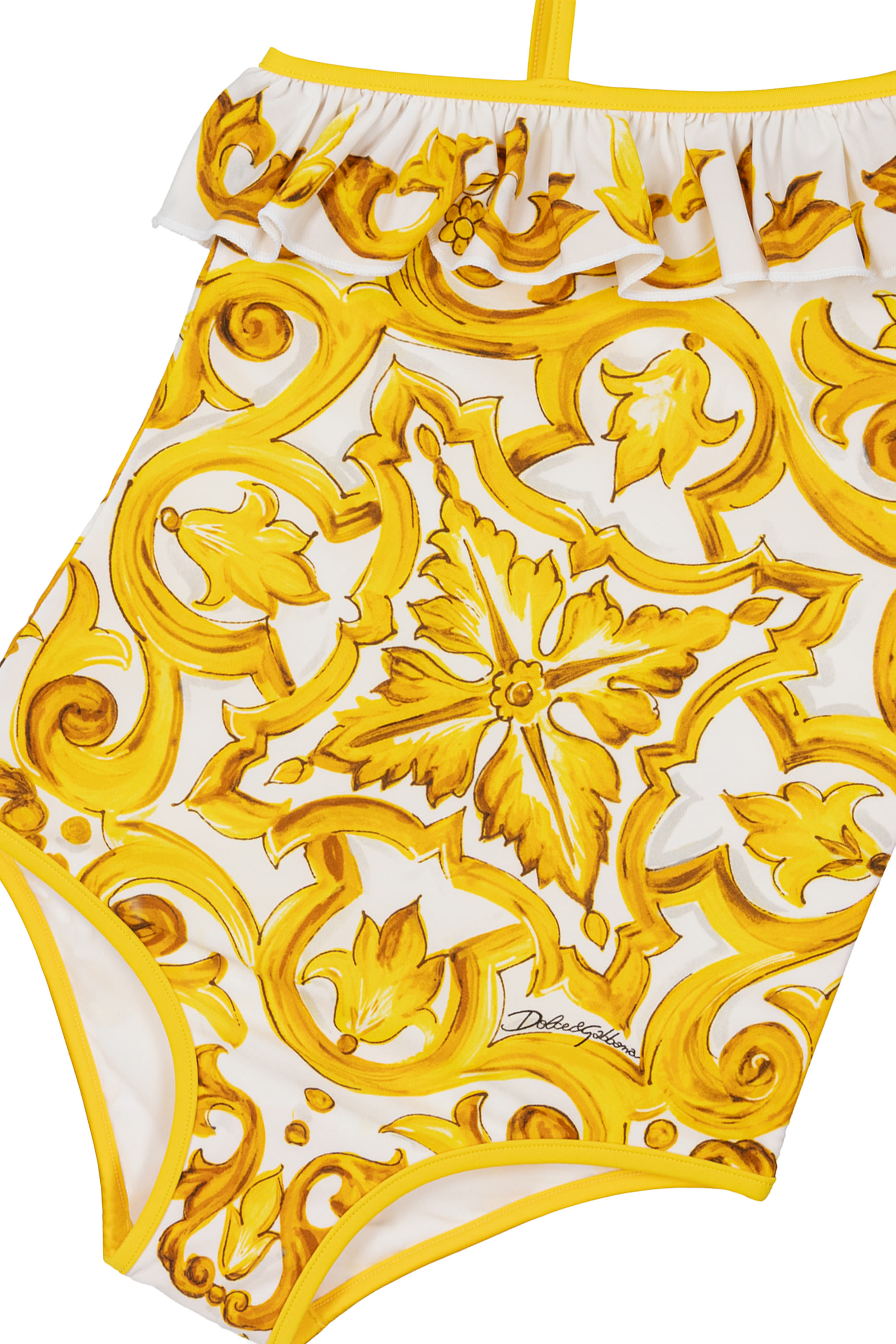 Kids One Piece Swimsuit in Majolica Print