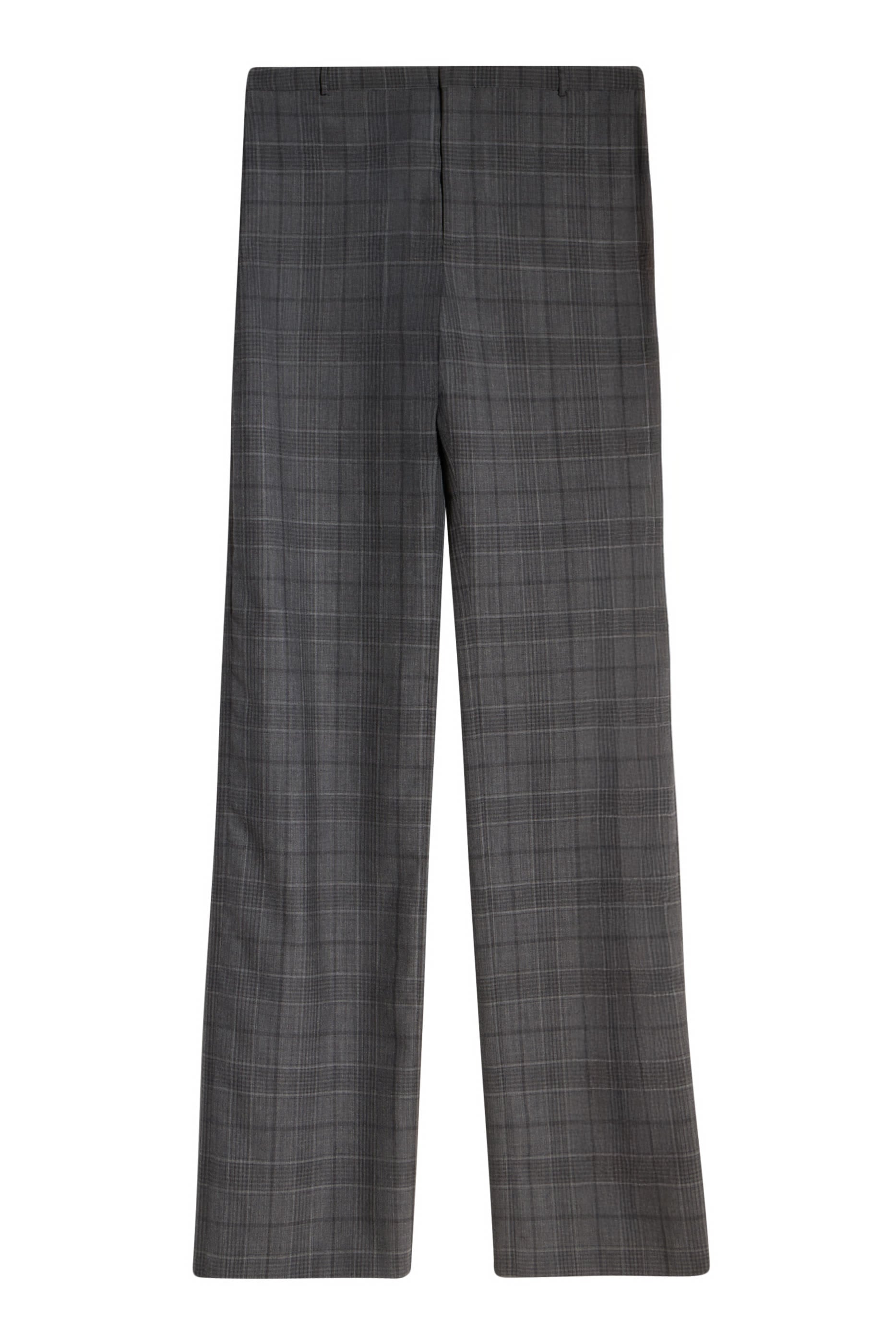 Checked Fine Wool Pants