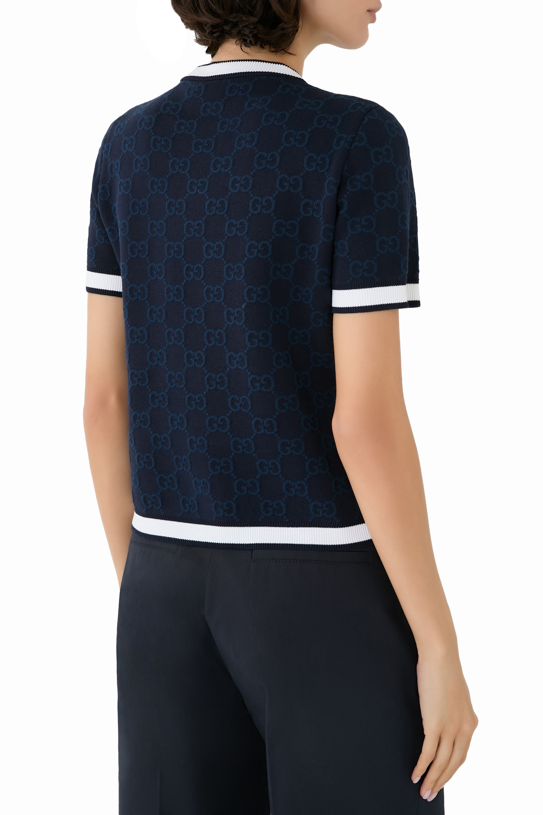 GG Fine Cotton Jacquard Top