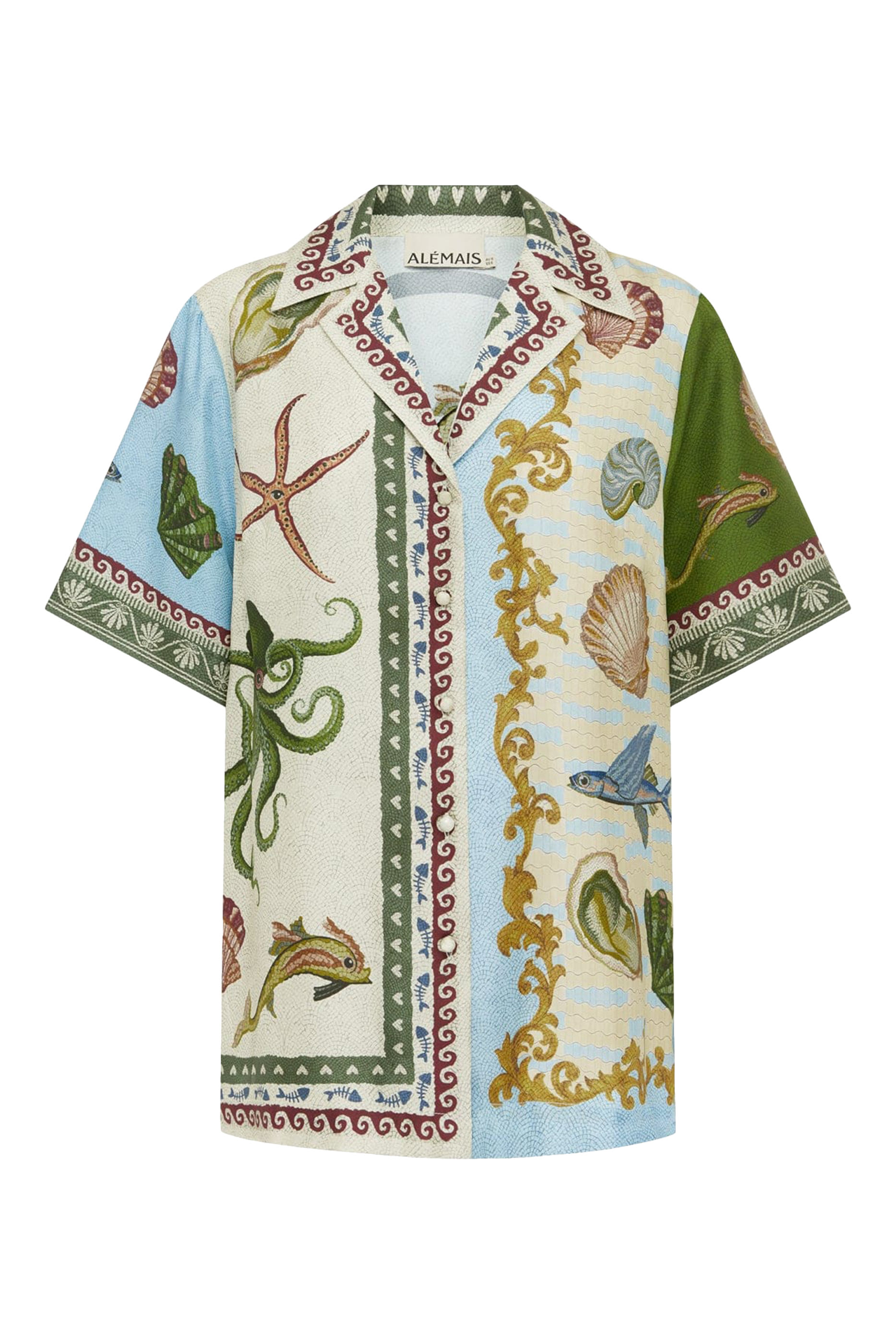 Sam Pauletto Bath House Printed Silk-Twill Shirt