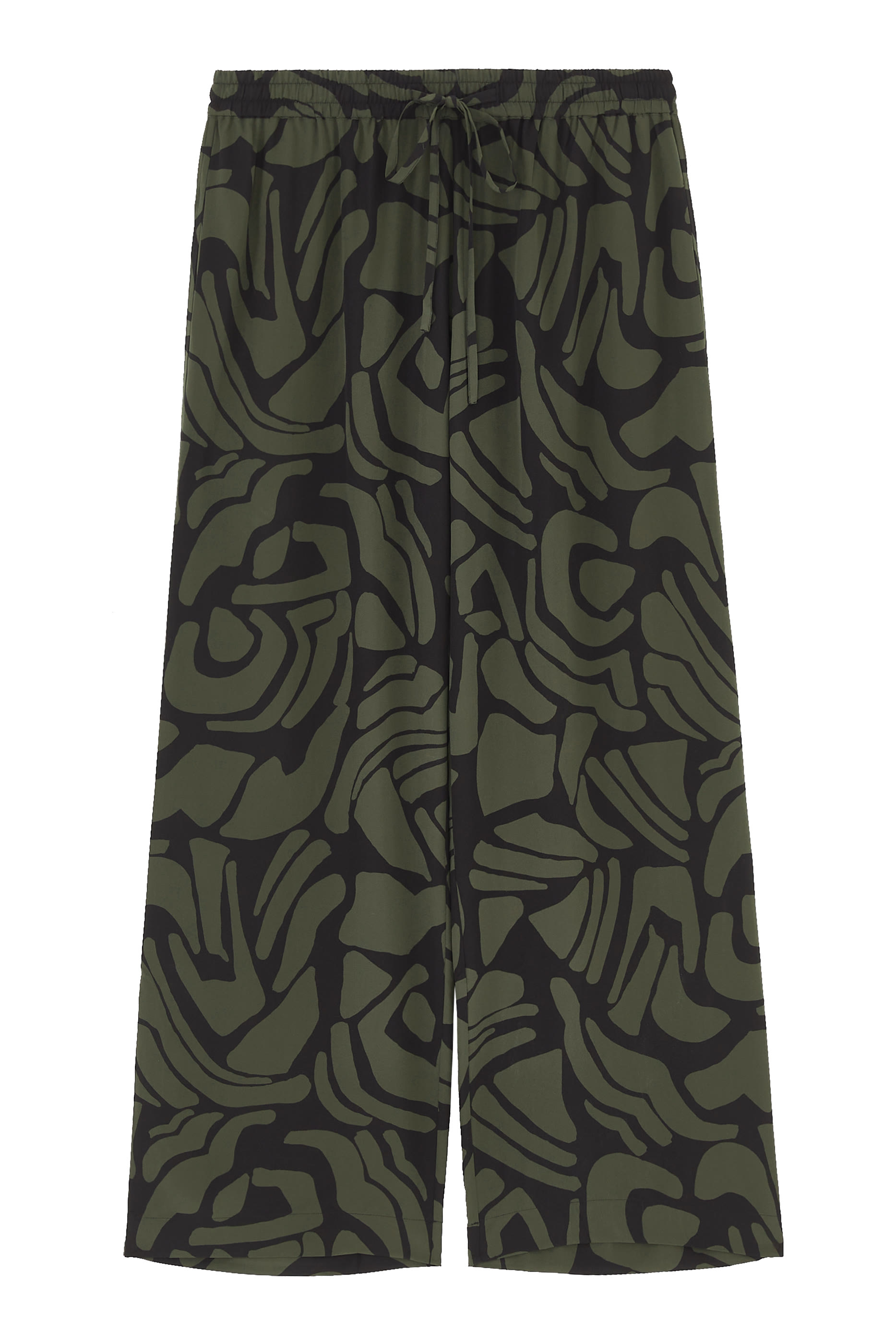 Drawstring Silk Trousers