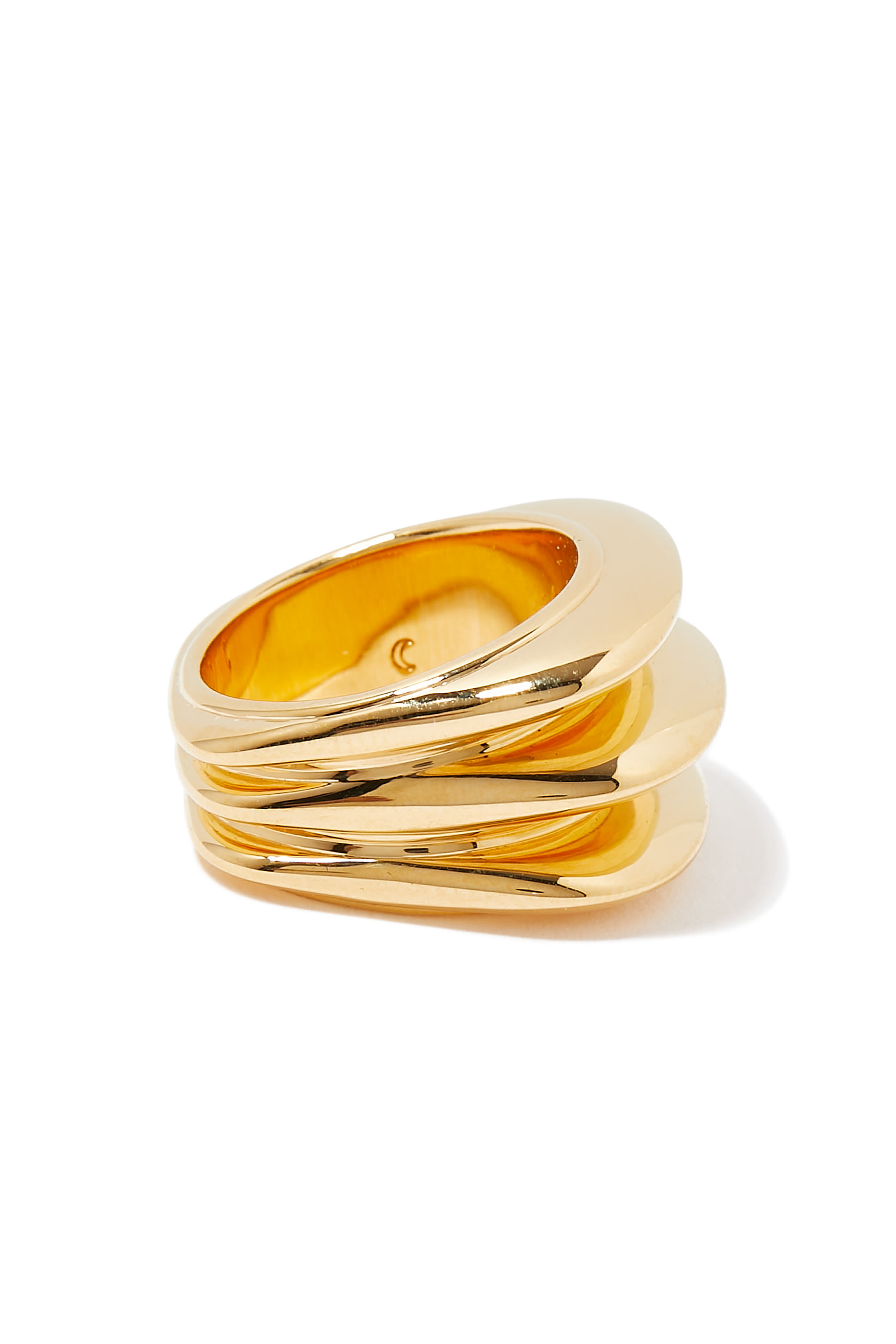 Hera Dome Triple Ridge Ring