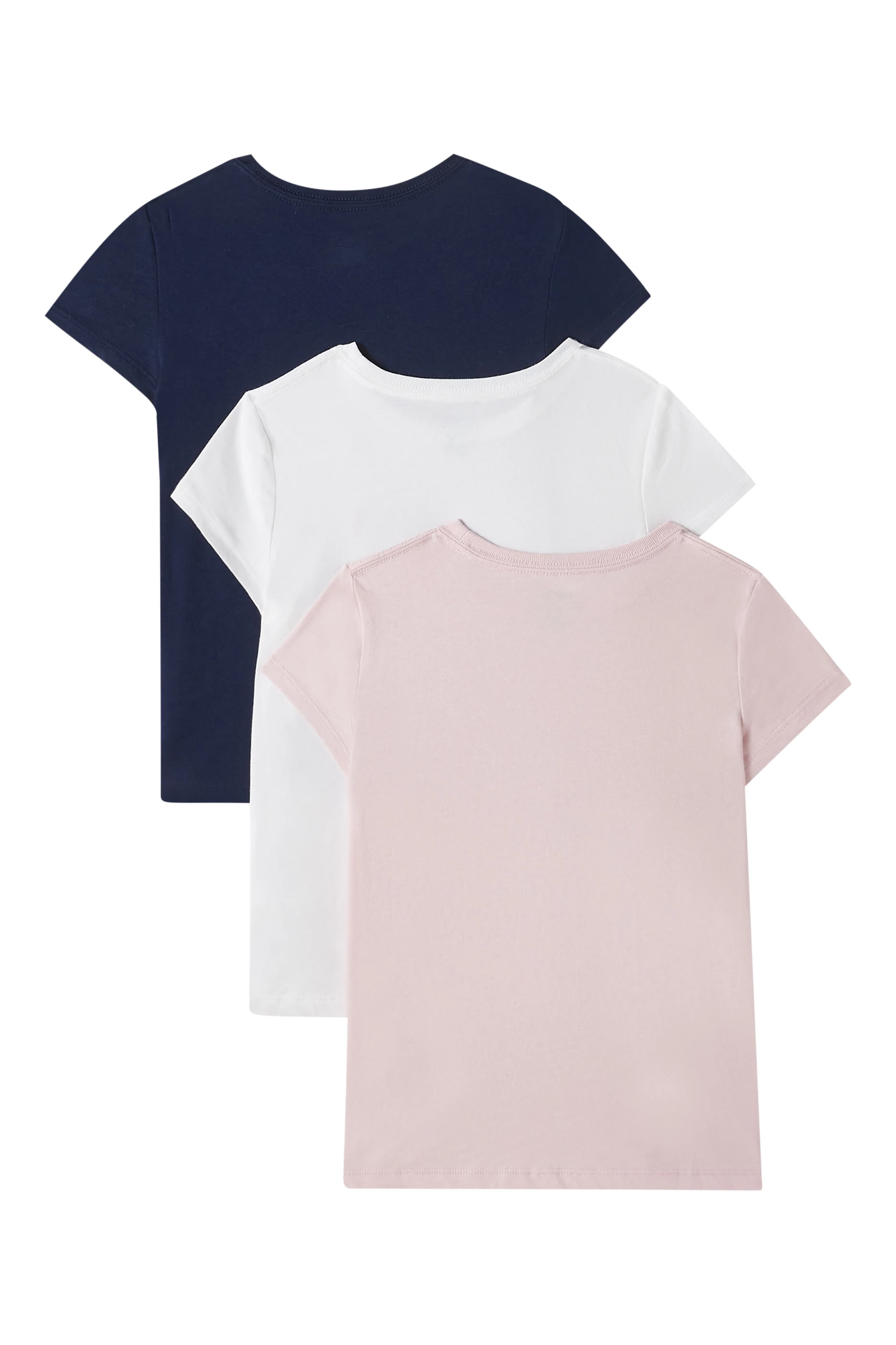 Kids Cotton Jersey Crew Neck T-Shirt 3-Pack