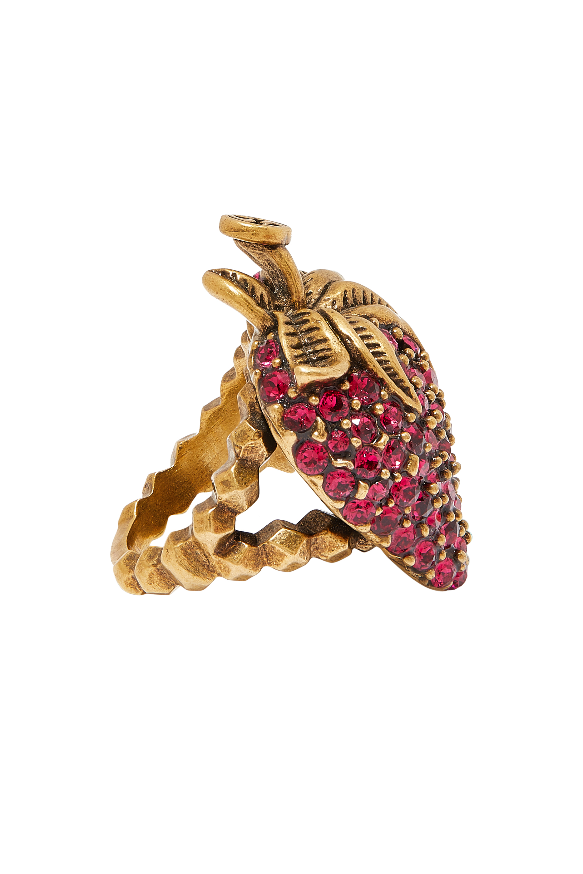 Crystal Strawberry Ring