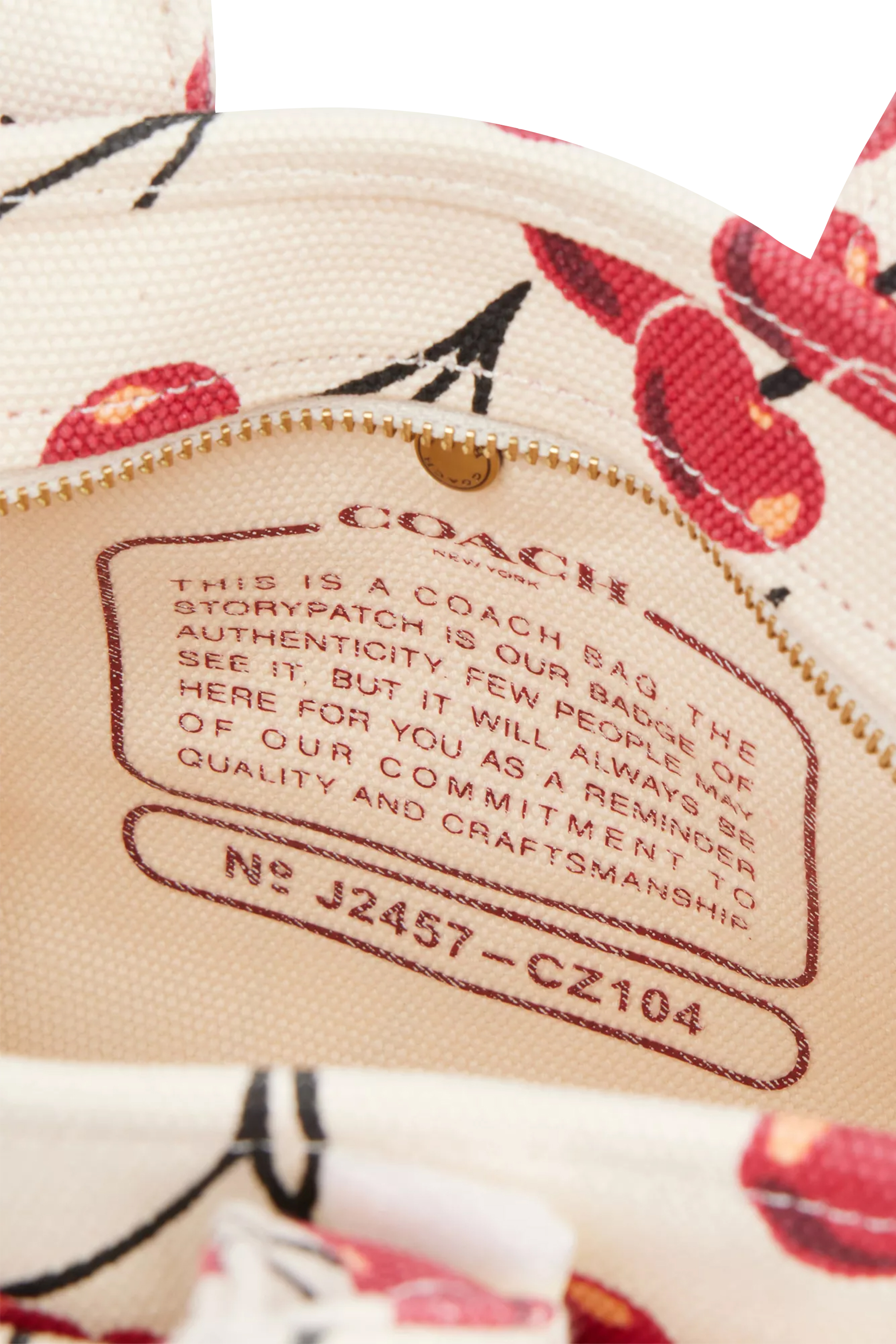  Cherry Printed Cargo 26 Tote Bag
