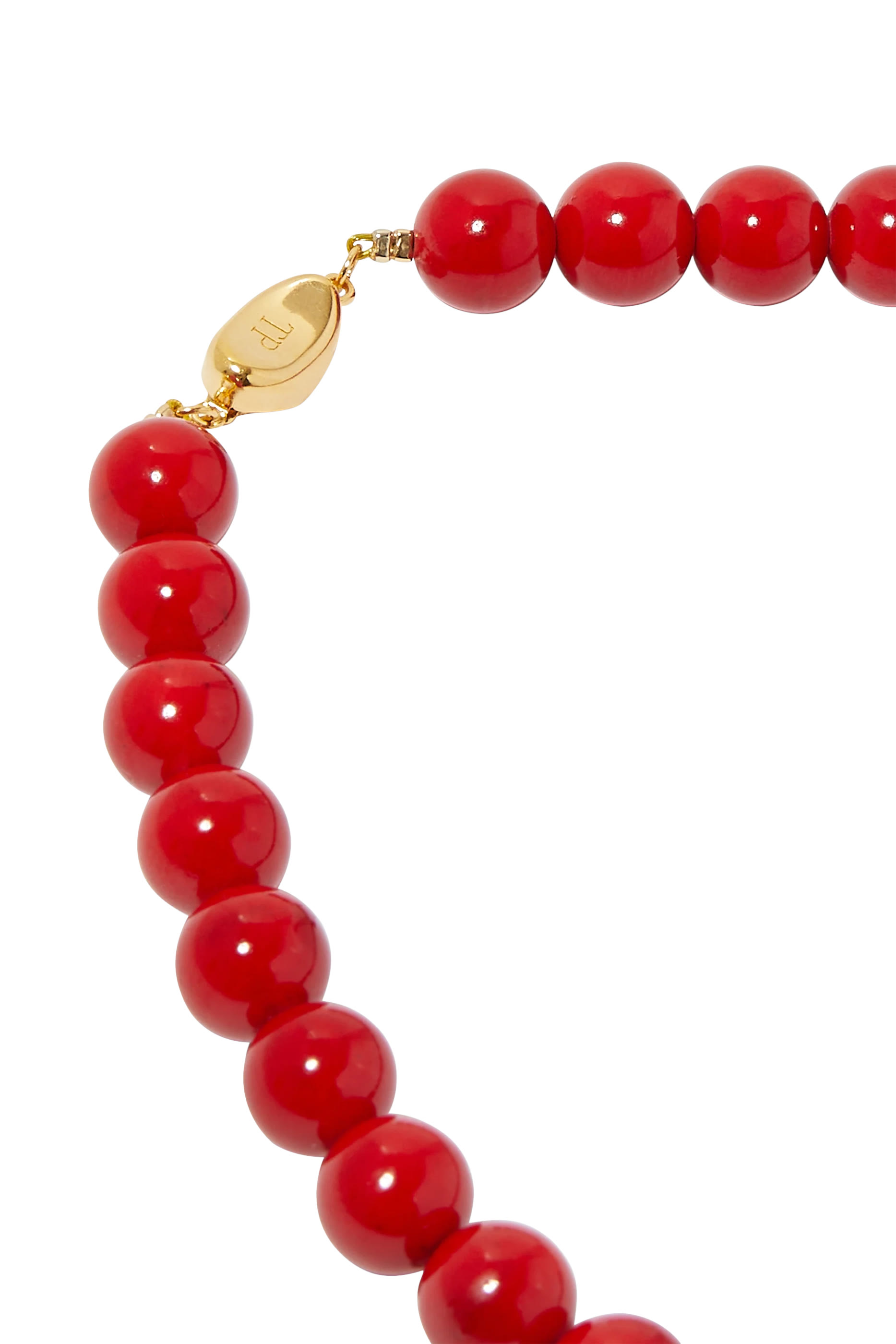 Pearls with Coral Charm Necklace