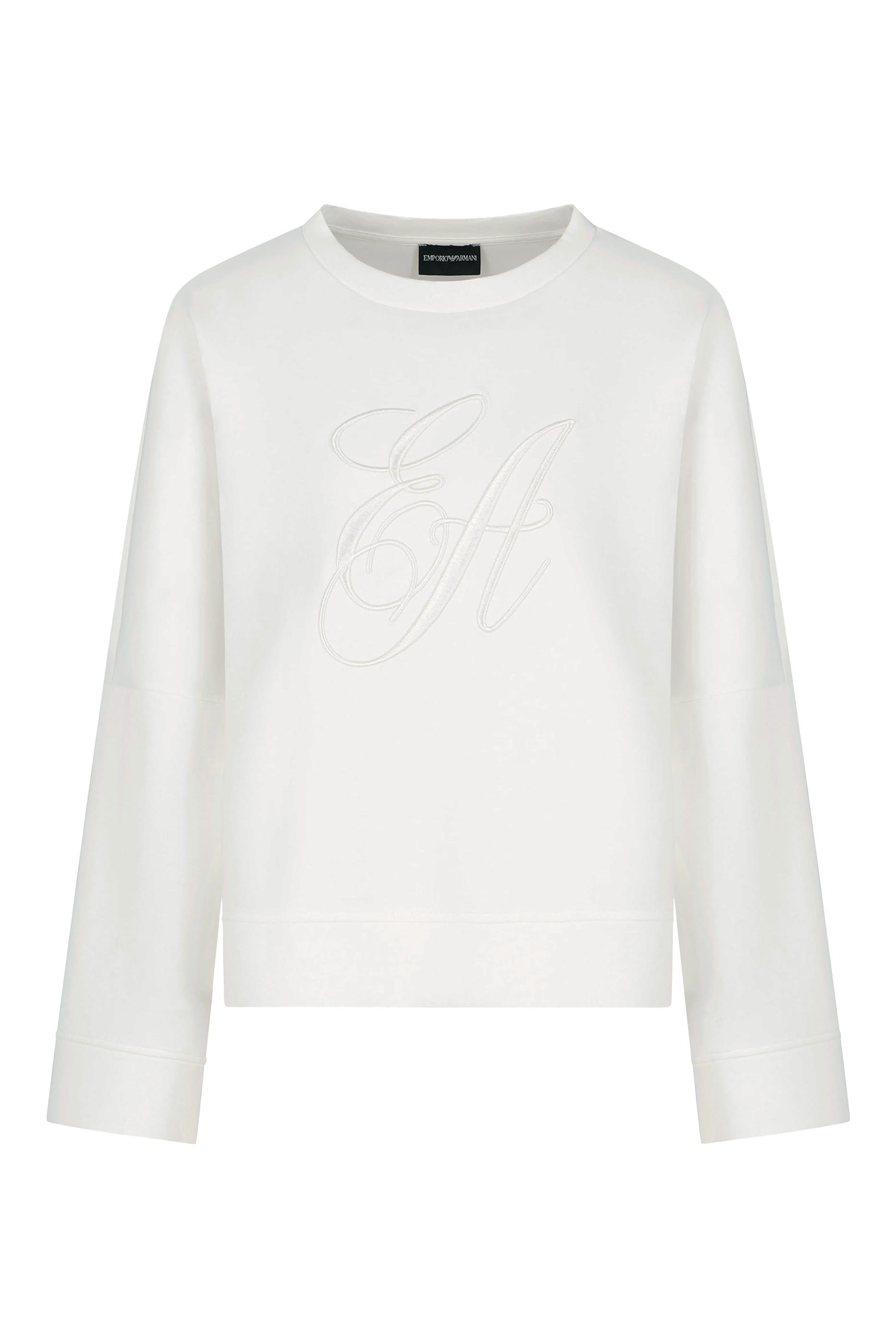 EA Logo Embroidered Jersey Sweatshirt