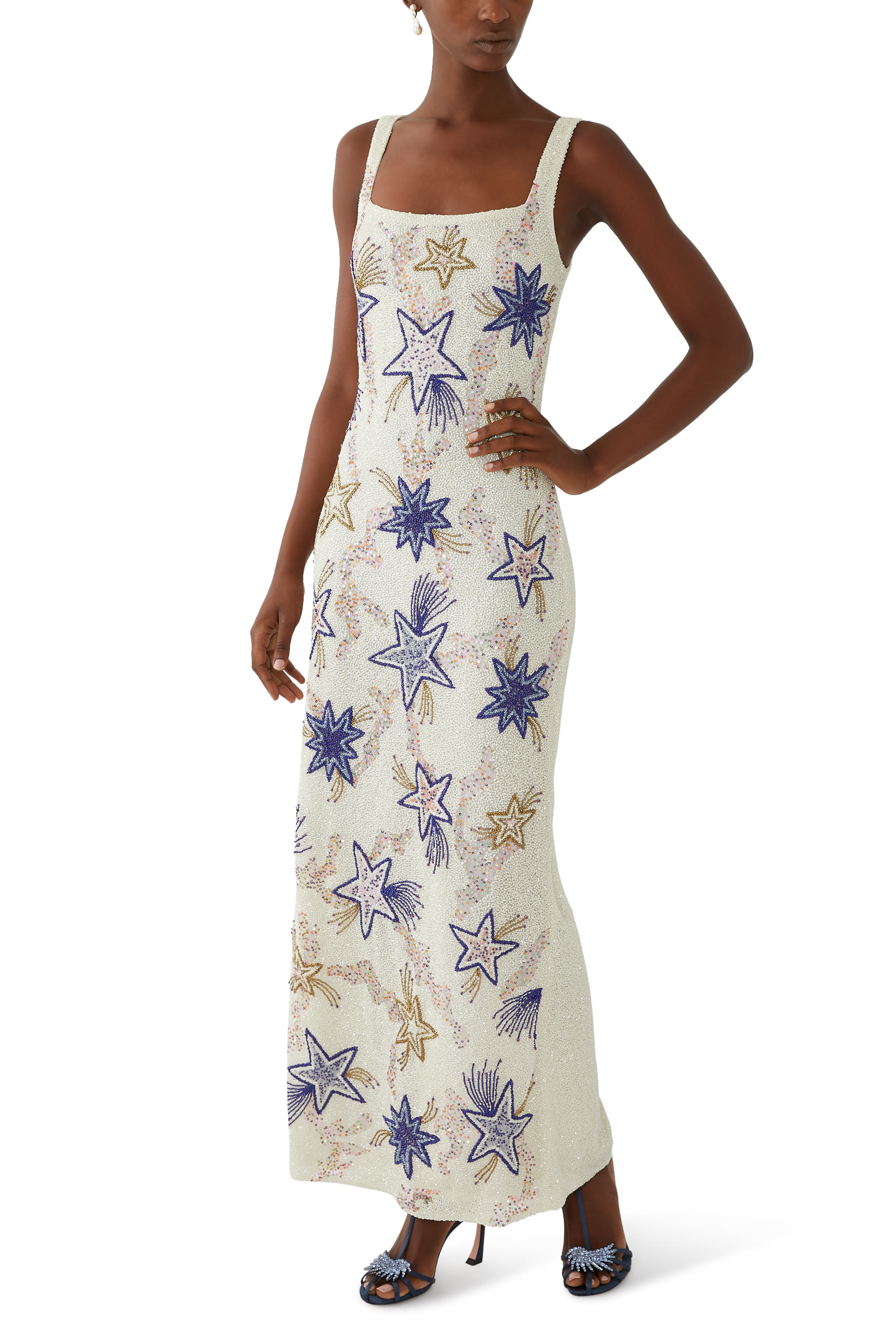 Zodiac Beaded Maxi Dress