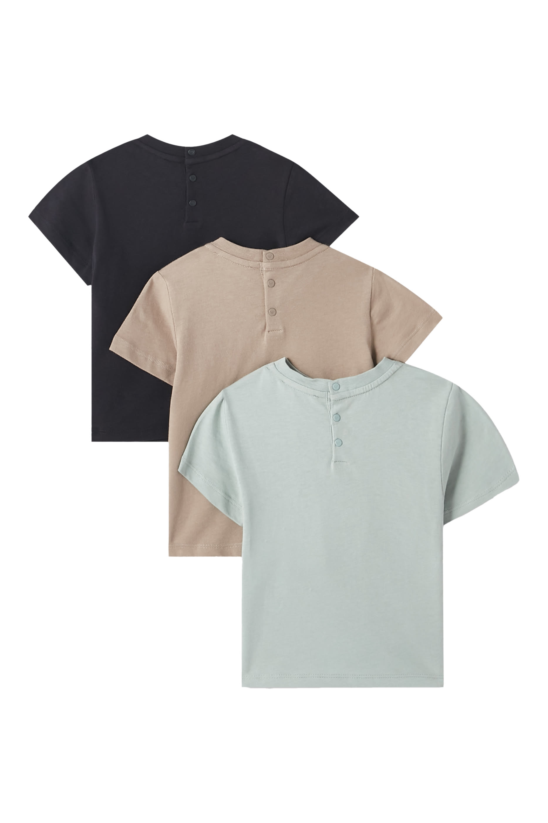 Kids Logo Cotton T-Shirt- Set of 3