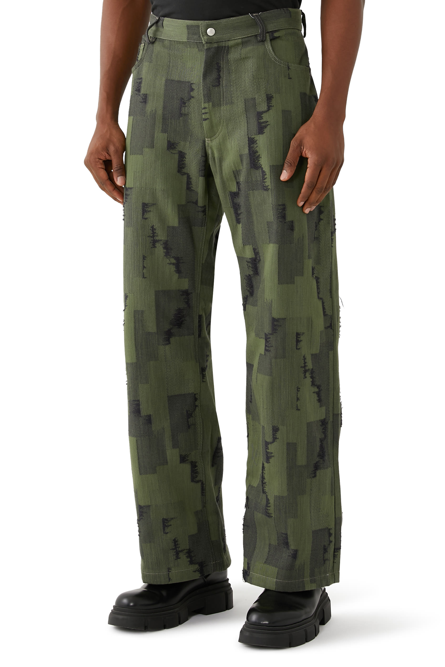 AOP Cross Wide Leg Pants