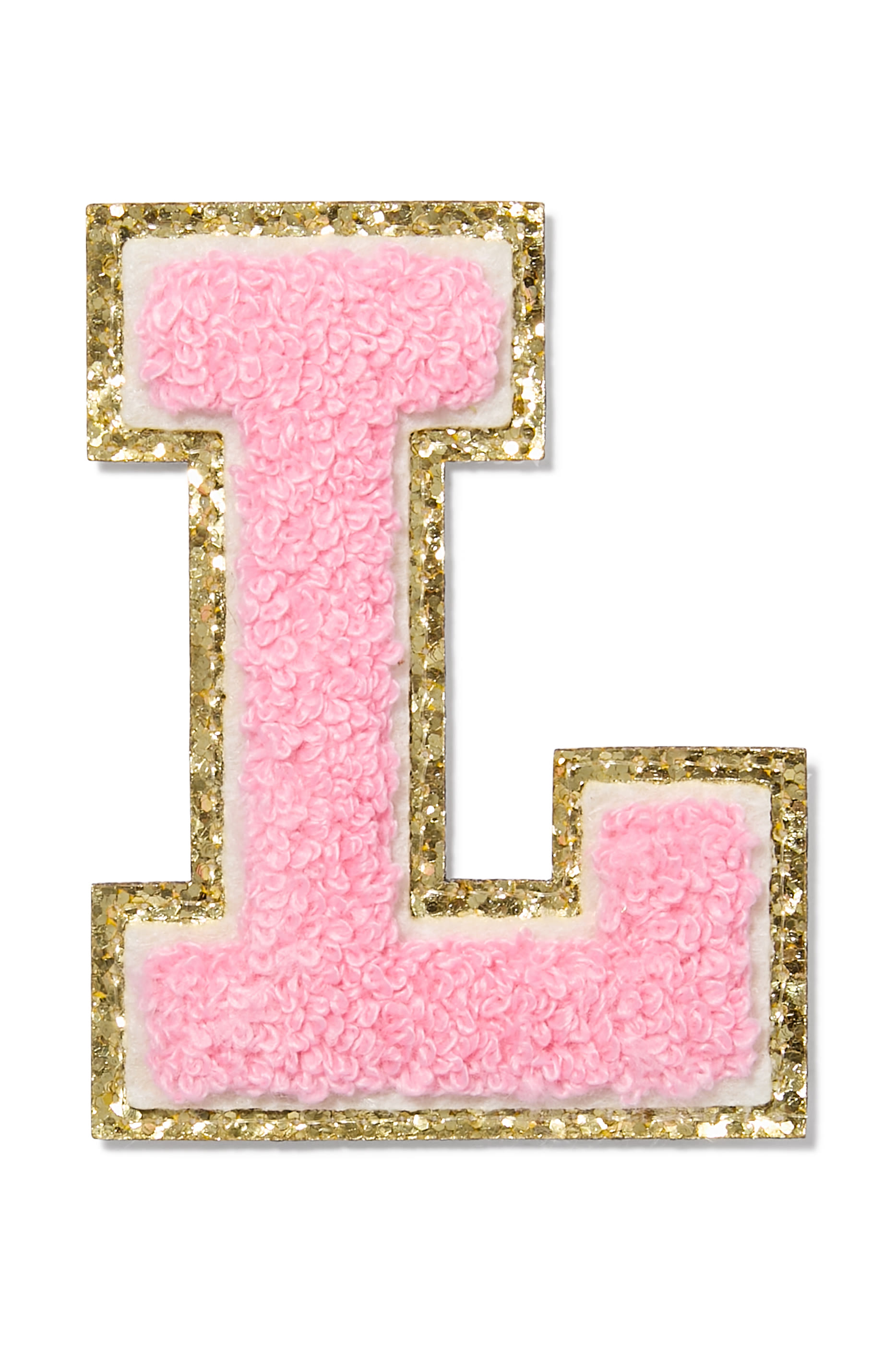 Kids Chenille Sparkle Letter &lsquo;L' Patch