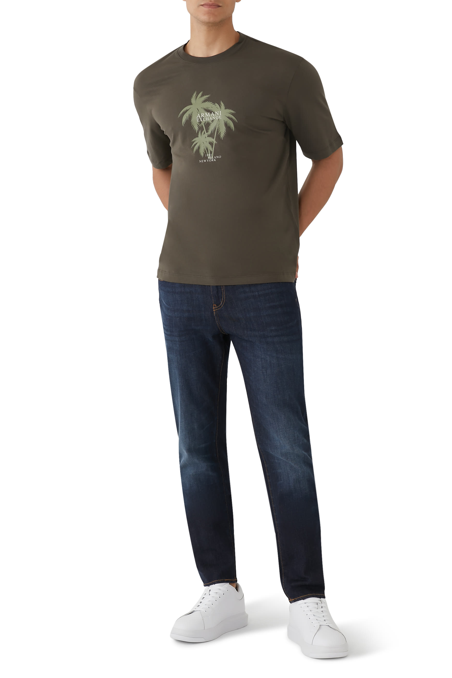 Logo-Print Palm Tree T-Shirt