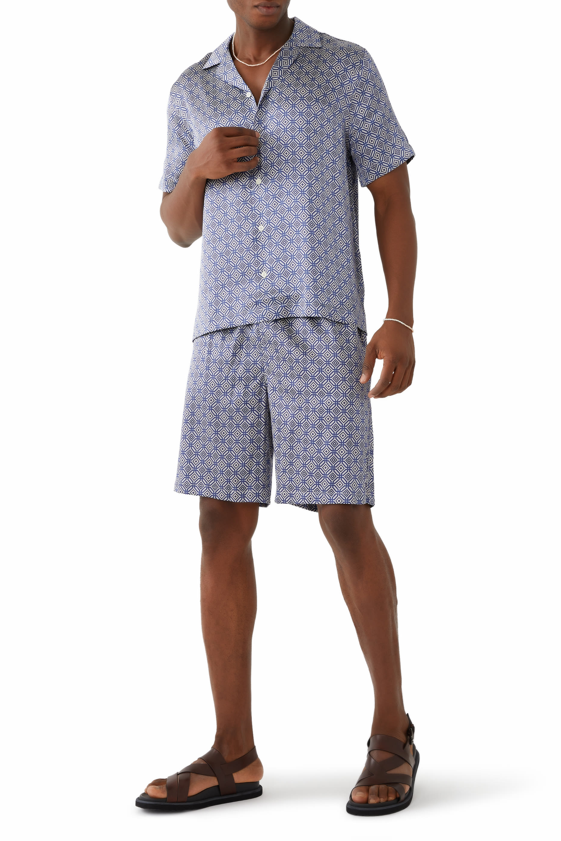 Palma Treliça Silk Shorts