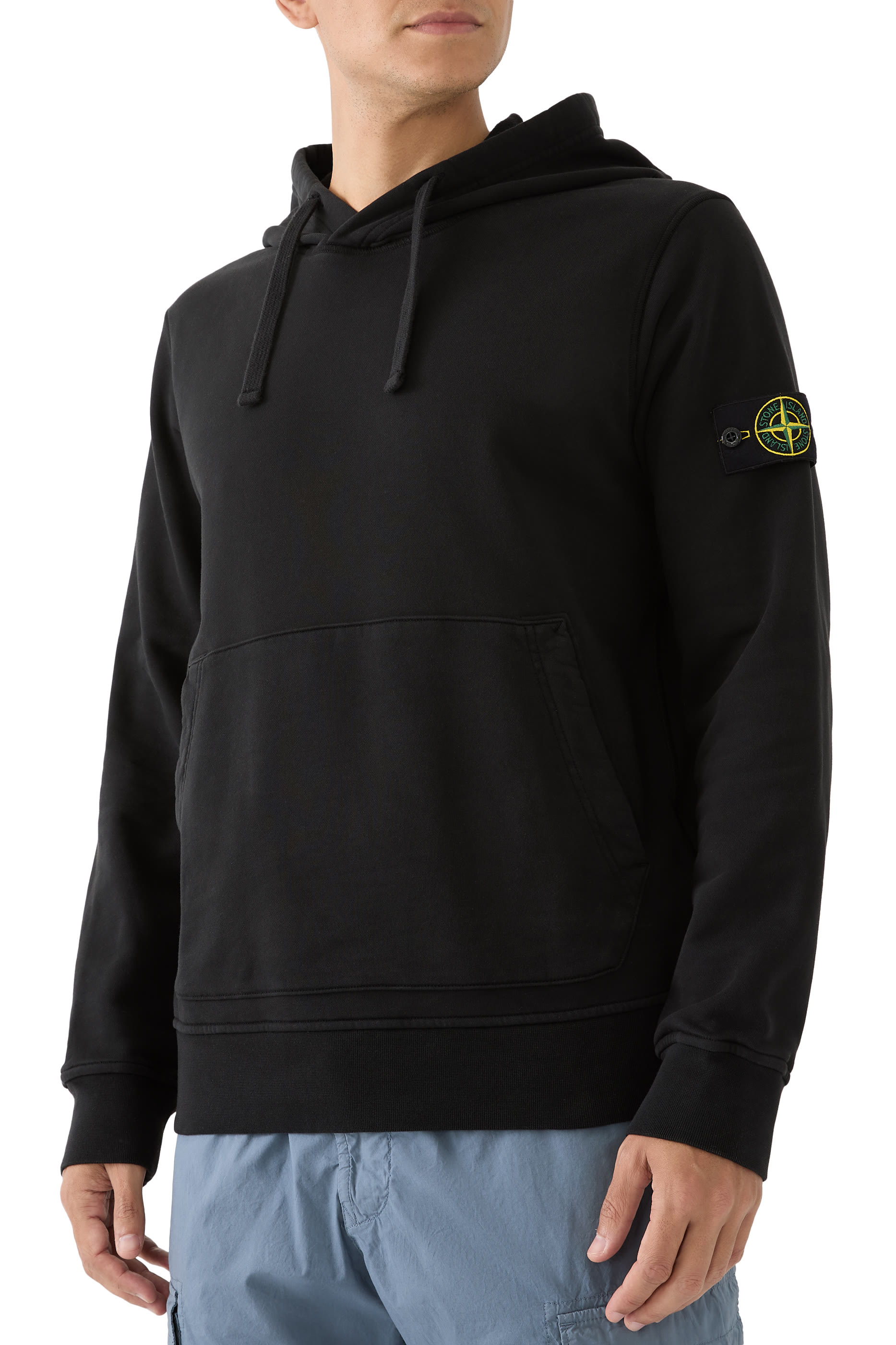 Logo Patch Organic Cotton Fleece Hoodie