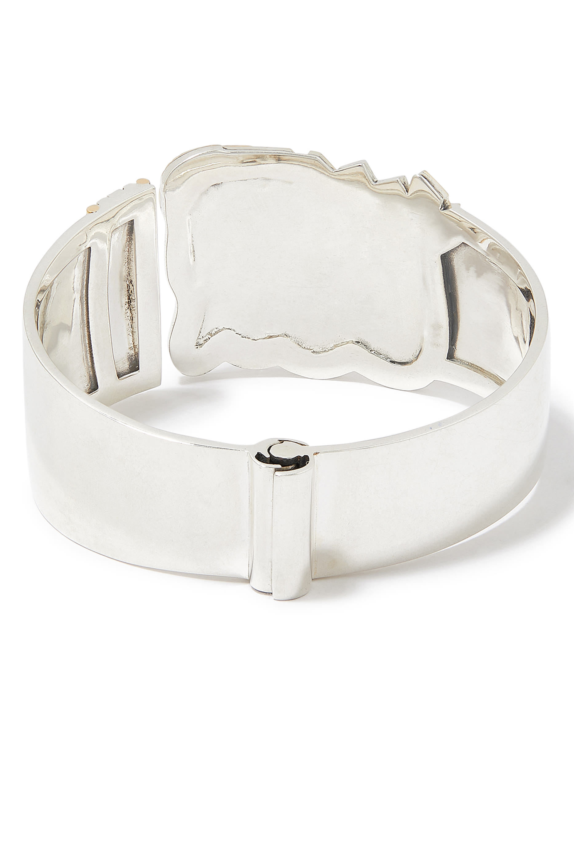 Happiness Cuff Bracelet, 18k Gold with Silver & Diamond