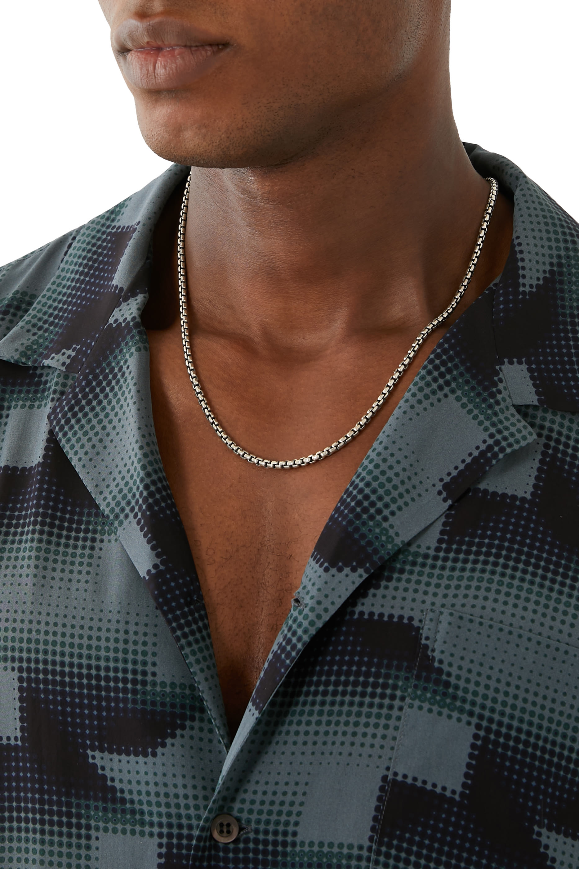 Box Chain Necklace, 18K Yellow Gold