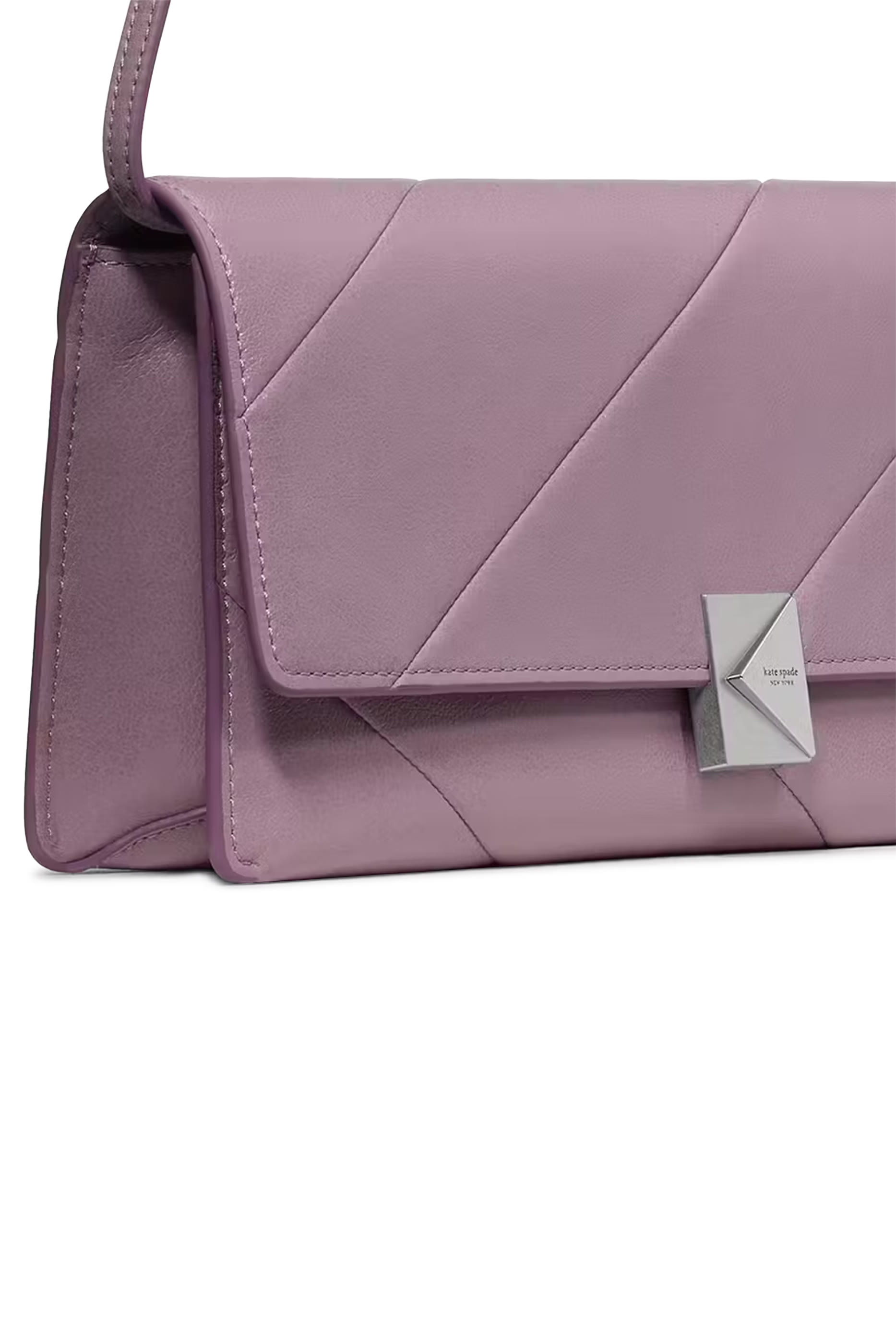 Deco Pieced Glazed Leather Soft Shoulder Bag