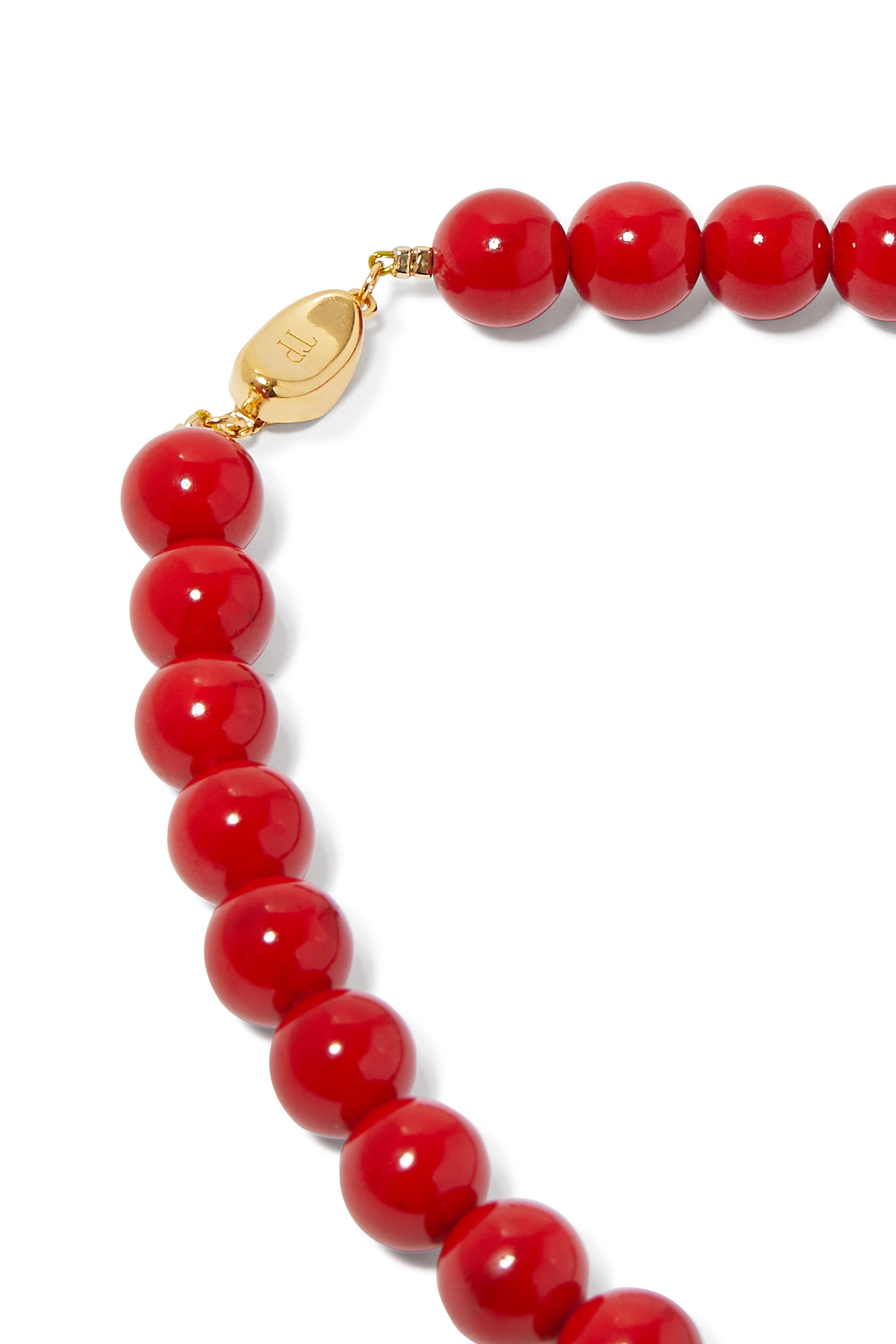 Pearls with Coral Charm Necklace