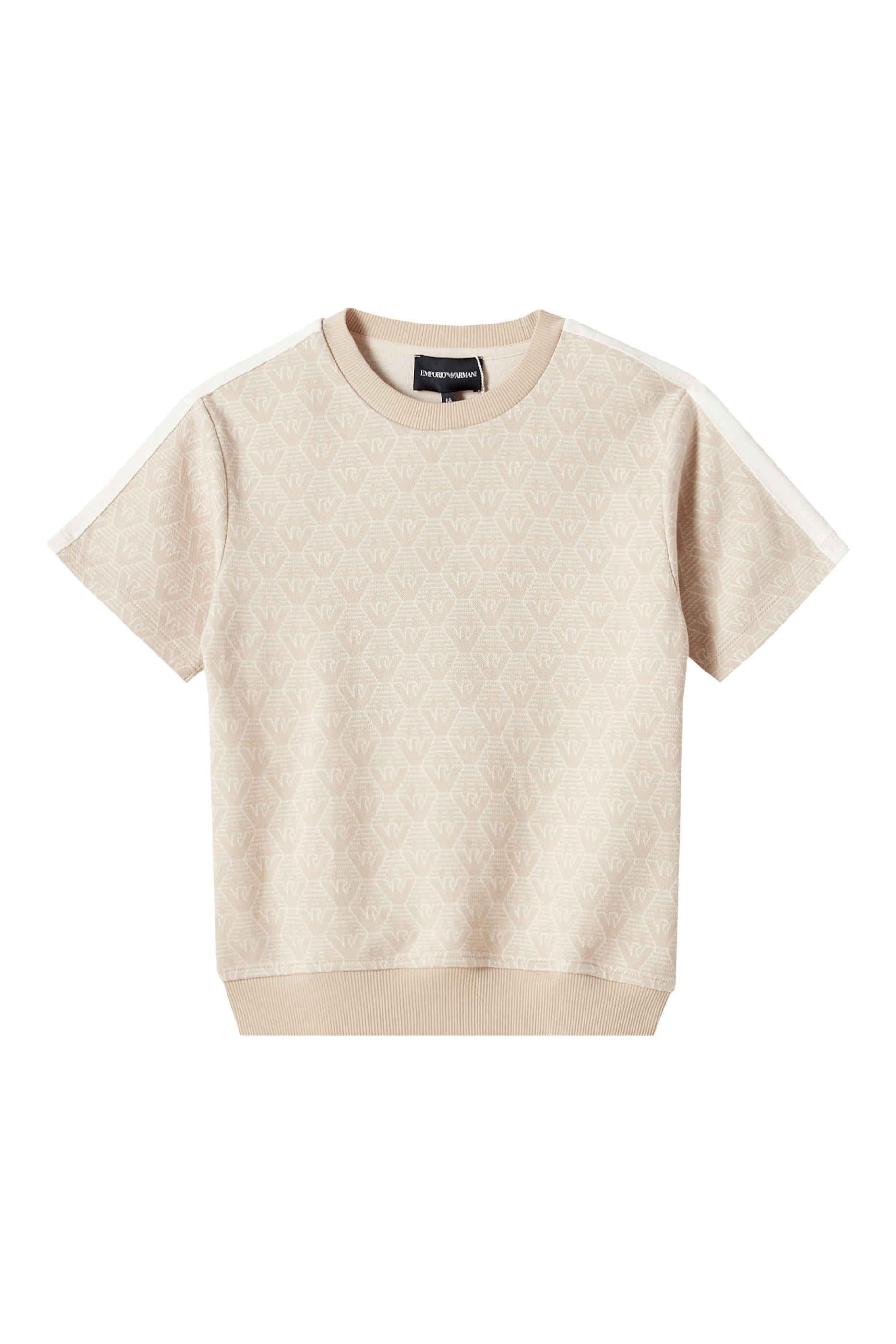 Kids All-Over Eagle Logo Jacquard Jersey T-Shirt