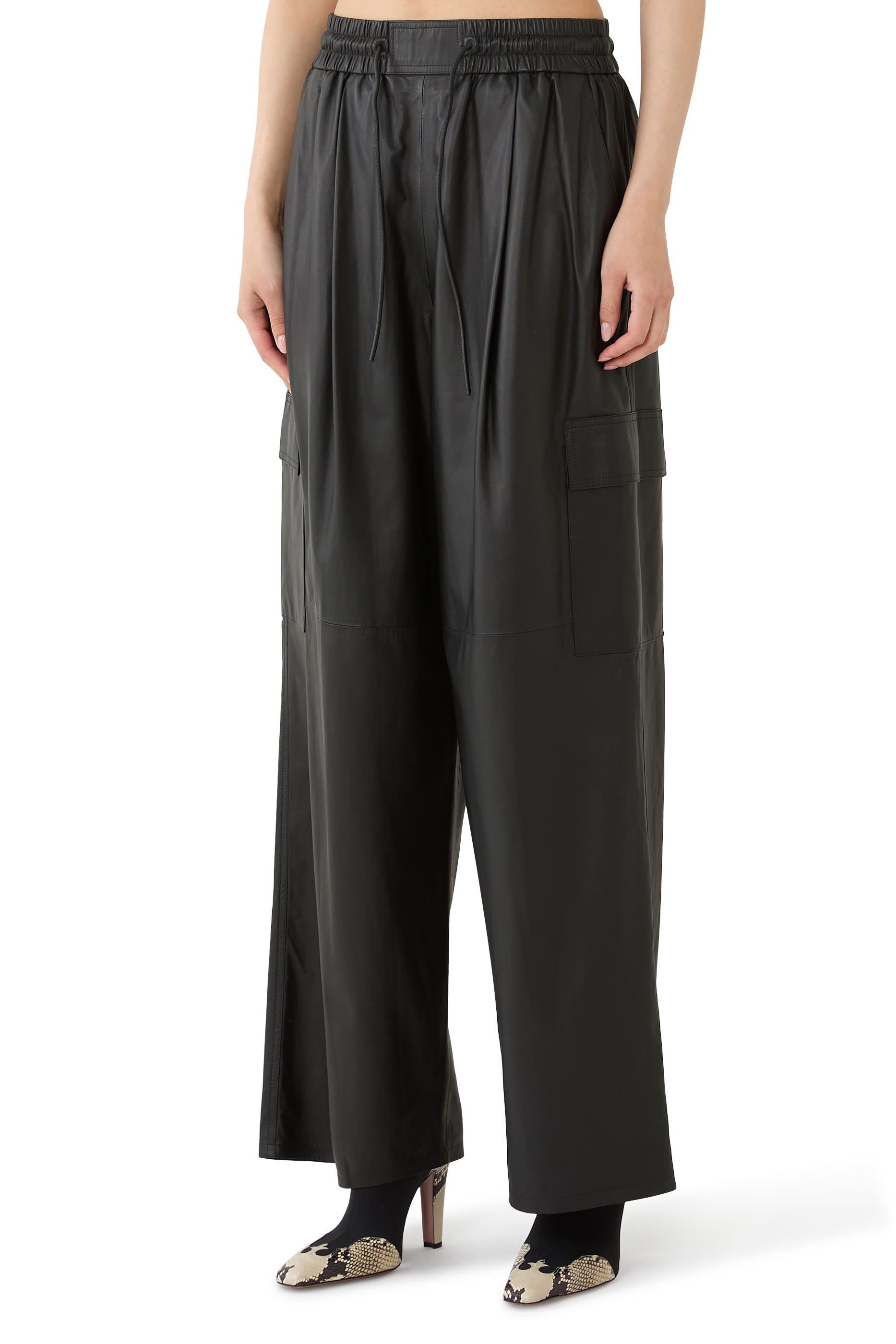 Cargo Trousers in Lamb Leather