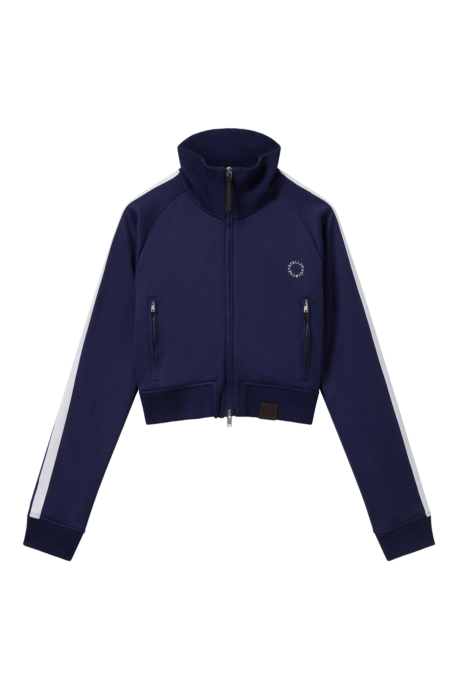 High-Neck Double Stripe Track Jacket 