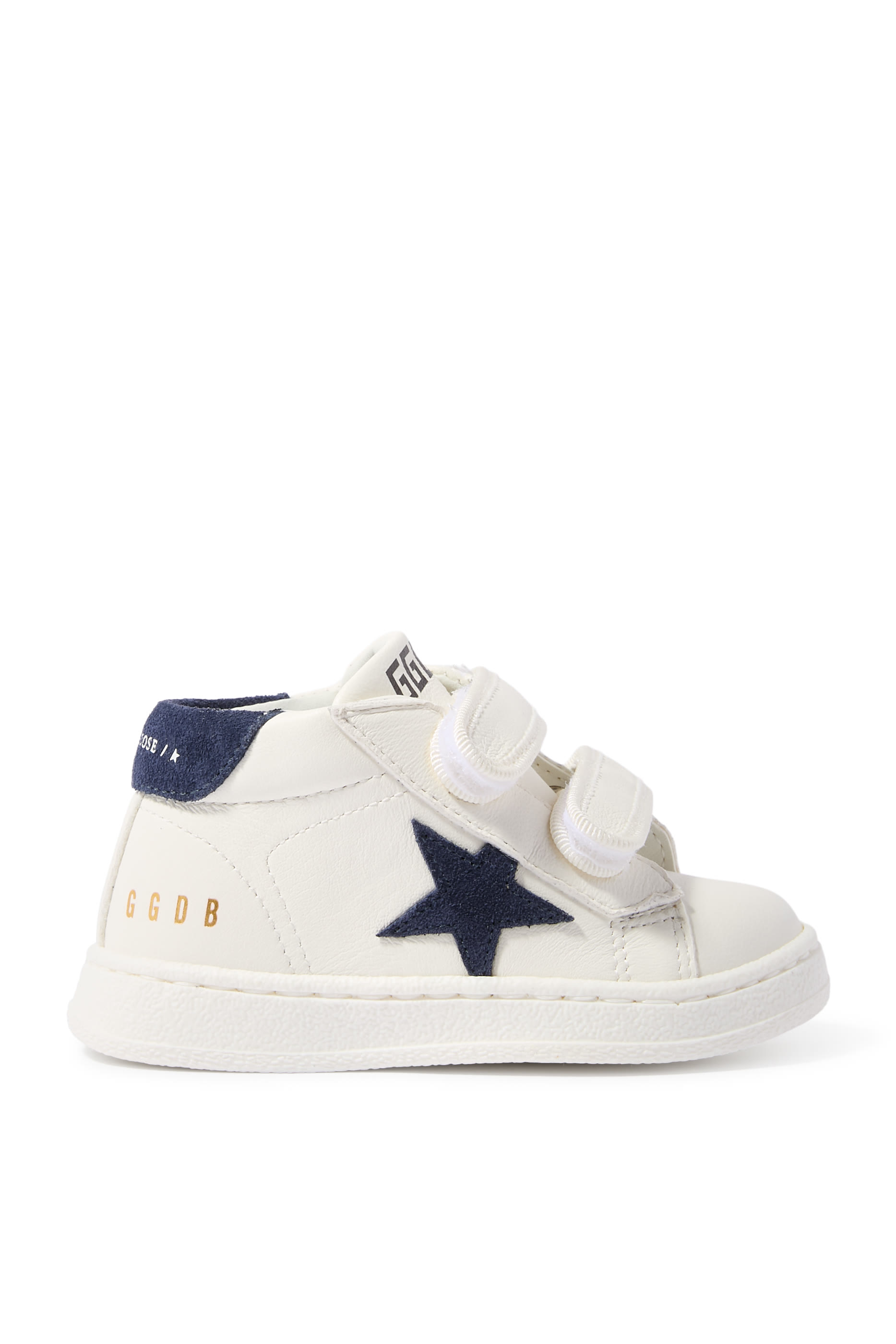 Kids June Junior Sneakers in Nappa with Suede Star and Heel Tab 