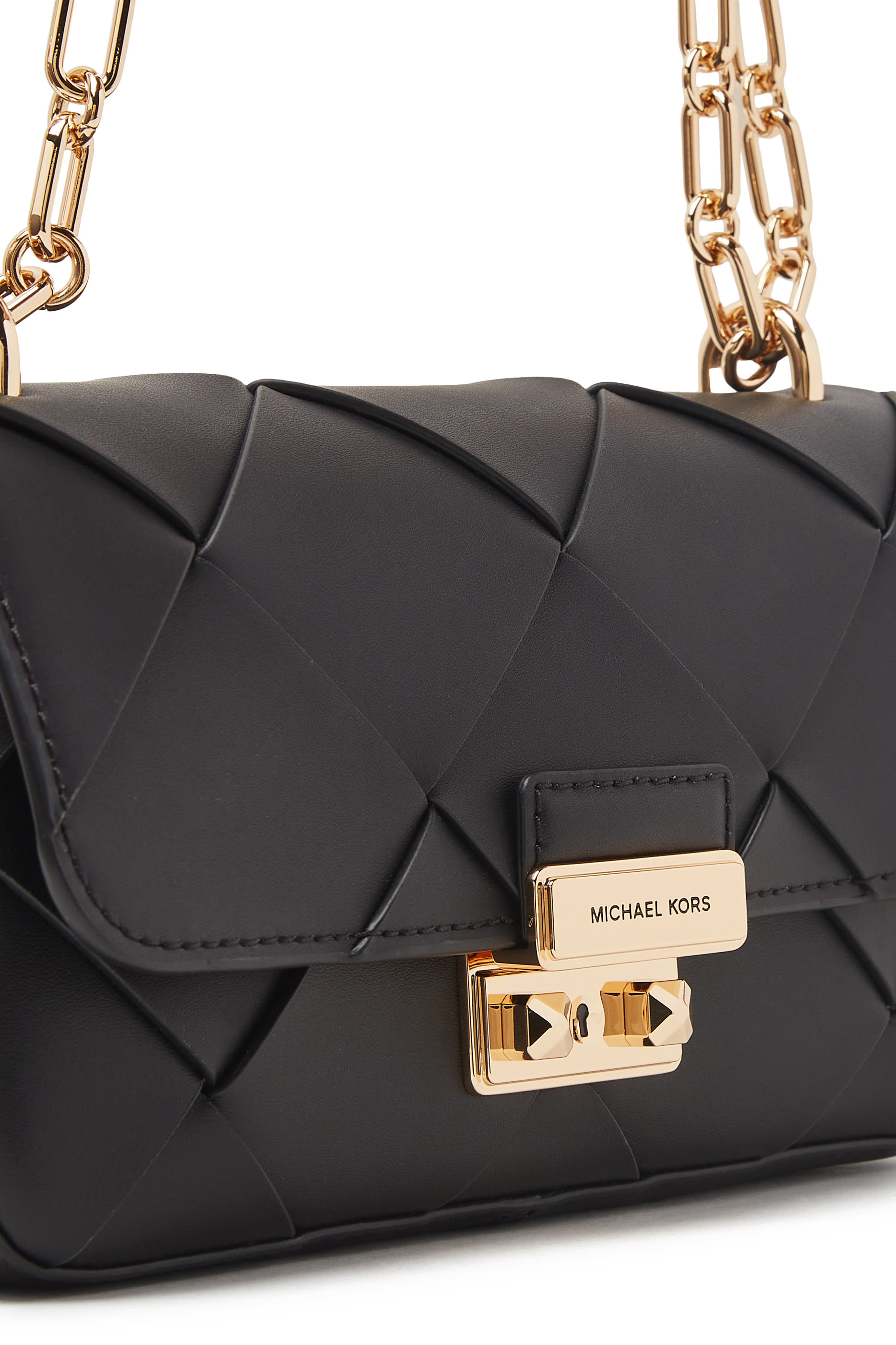 Tribeca Small Woven Leather Shoulder