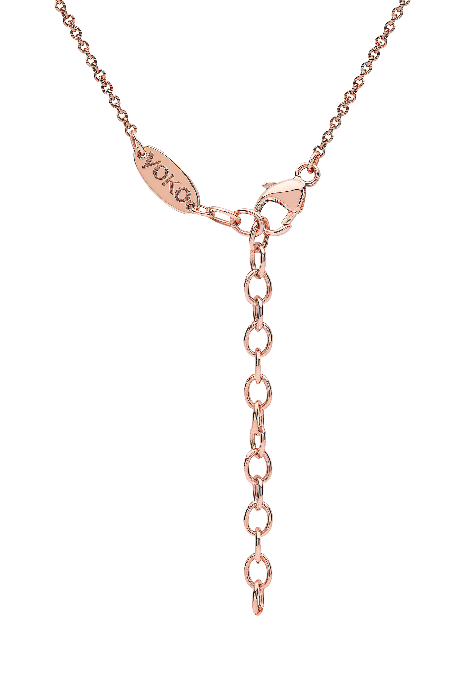 Classic Necklace, 18k Rose Gold, Diamond & Pearl