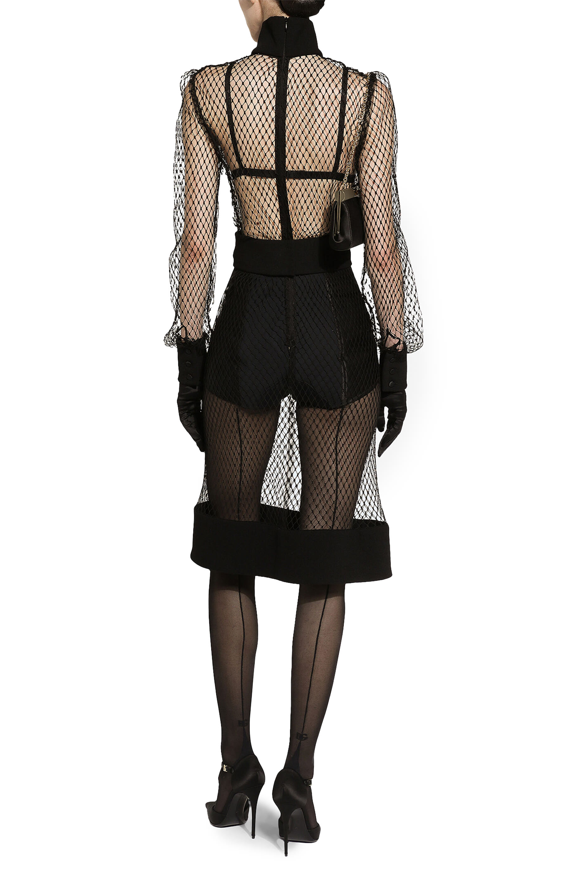 Silk Satin and Stretch Marquisette High-Waisted Panties