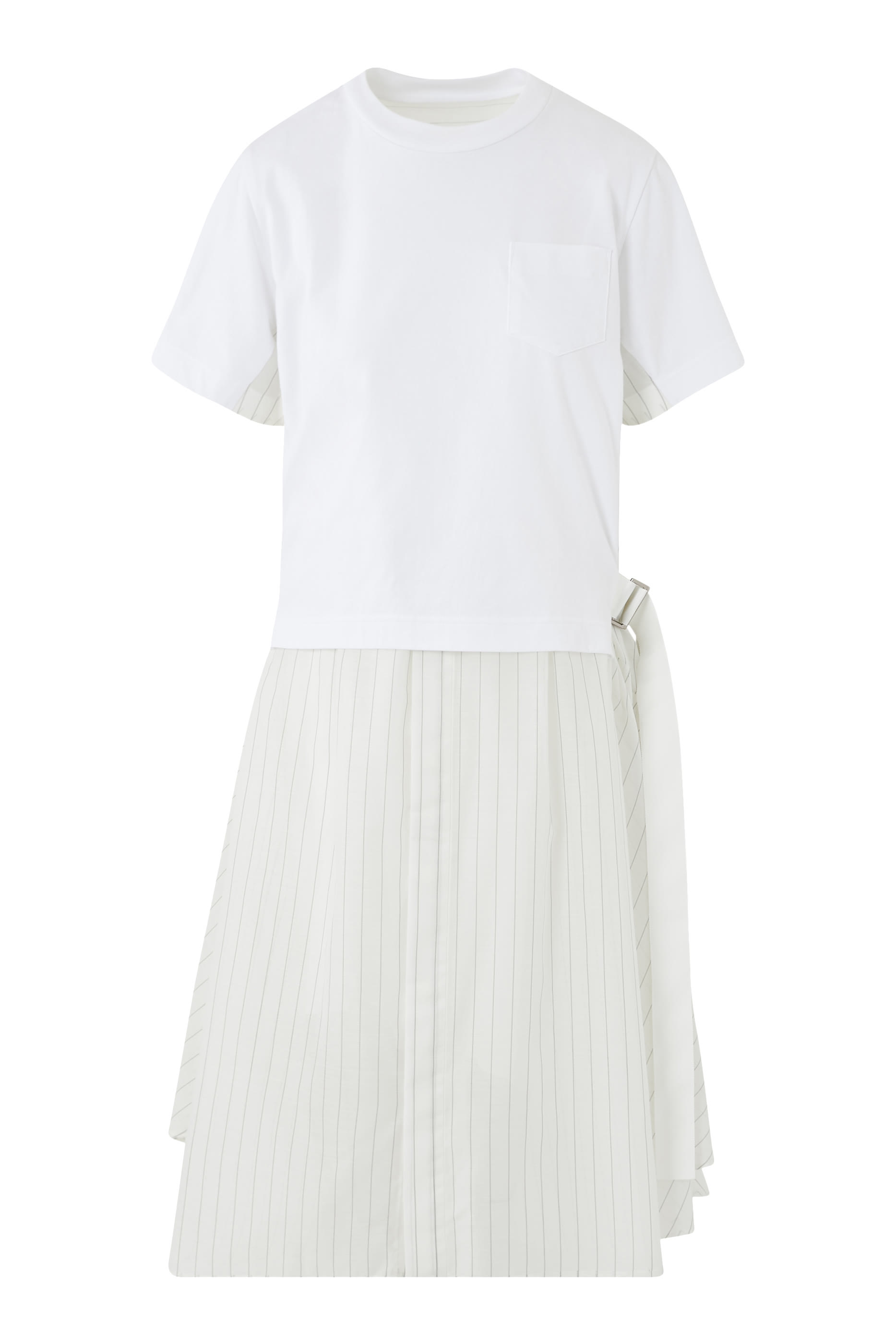 Spun Organza x Cotton Jersey Dress