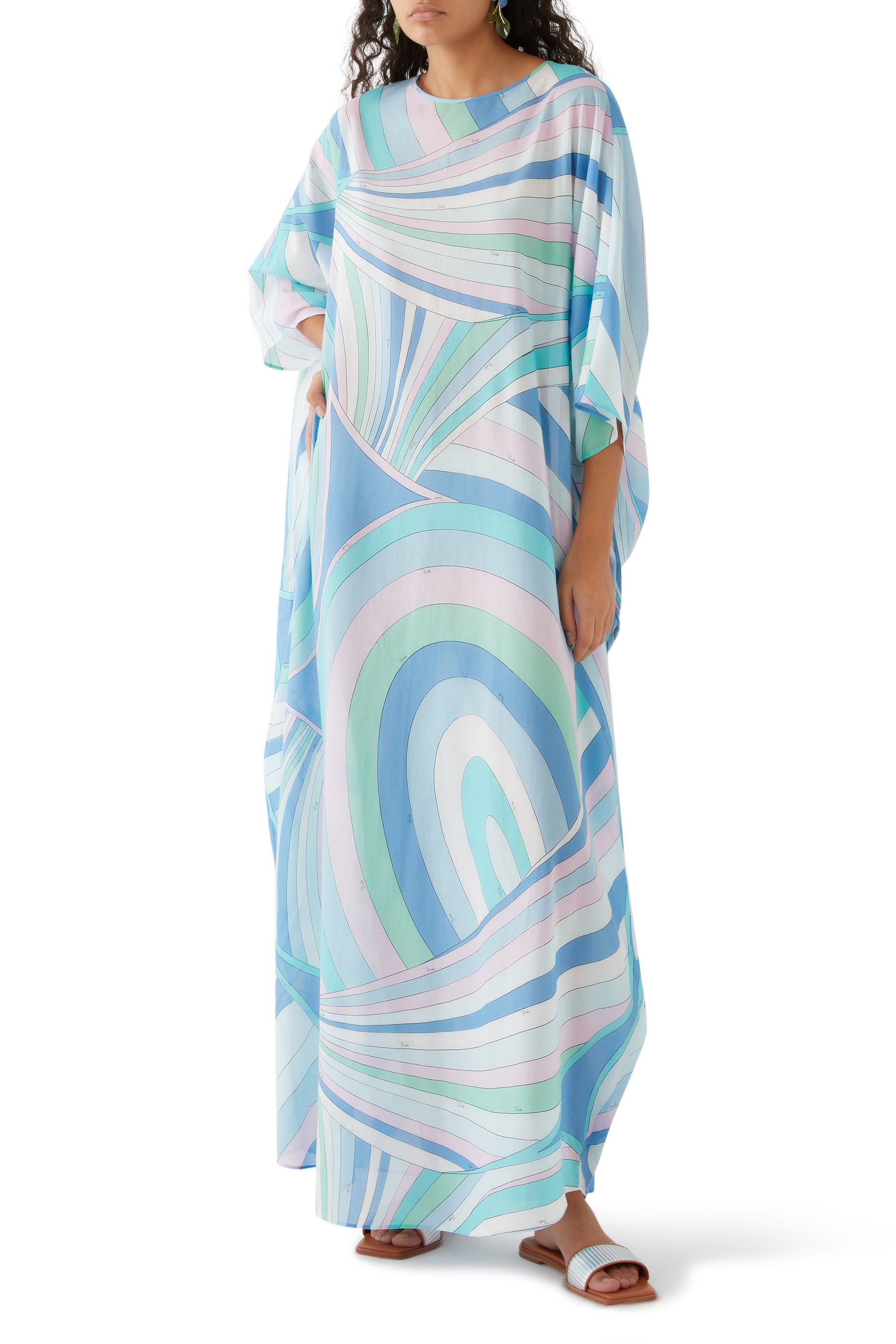 Iride-Print Cotton Kaftan