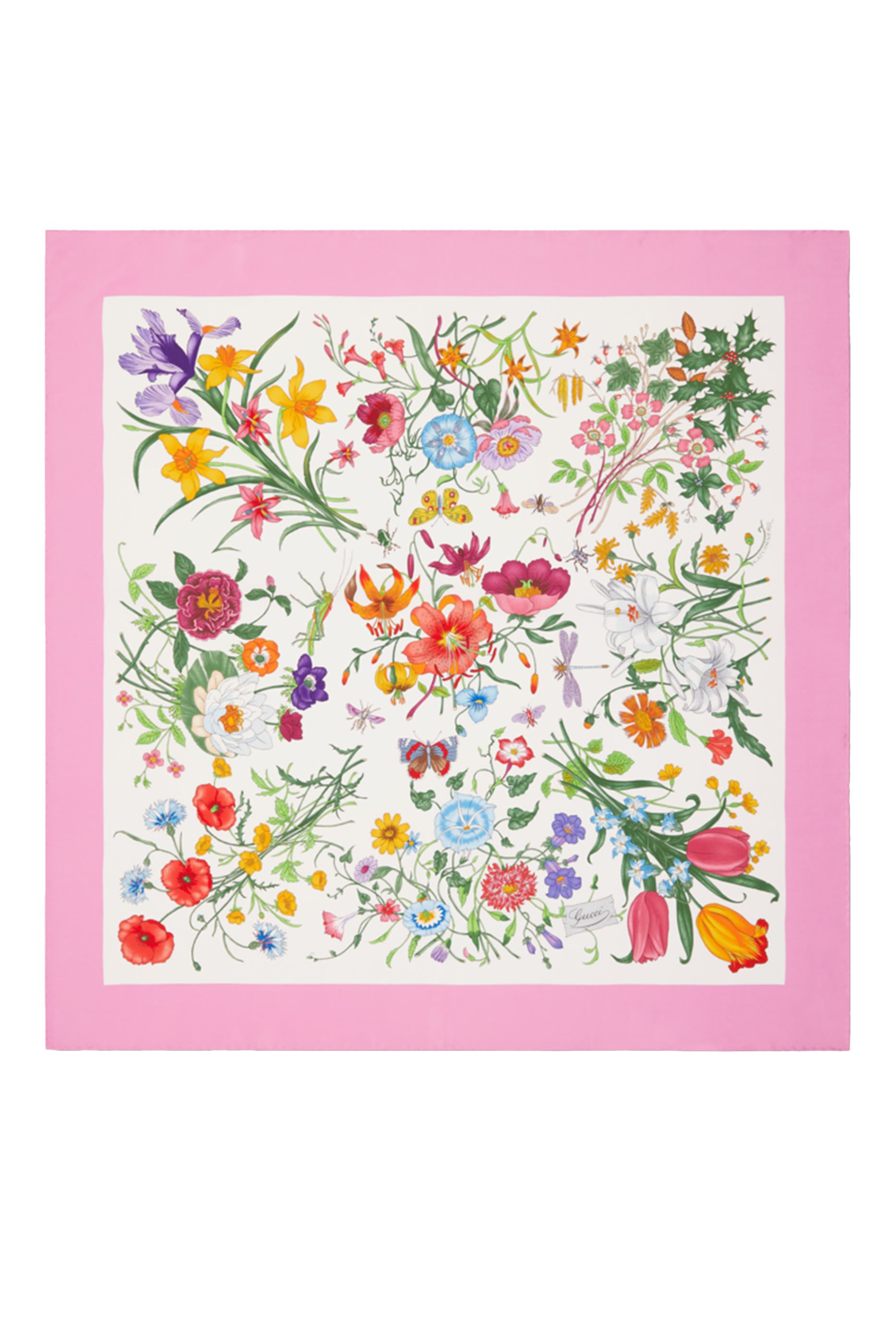 Printed Silk Twill Carr&eacute; 