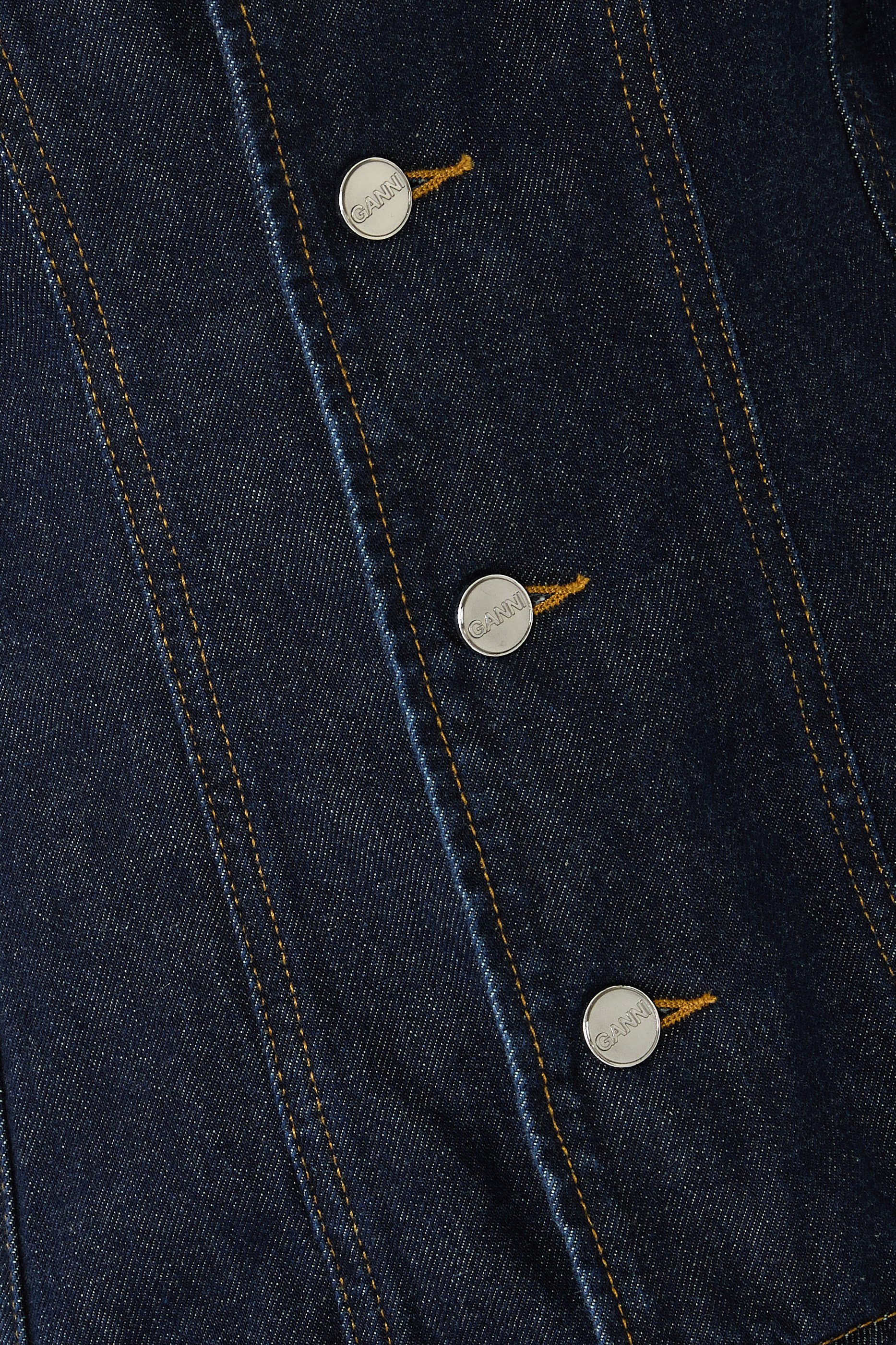 V-Neckline Denim Blazer