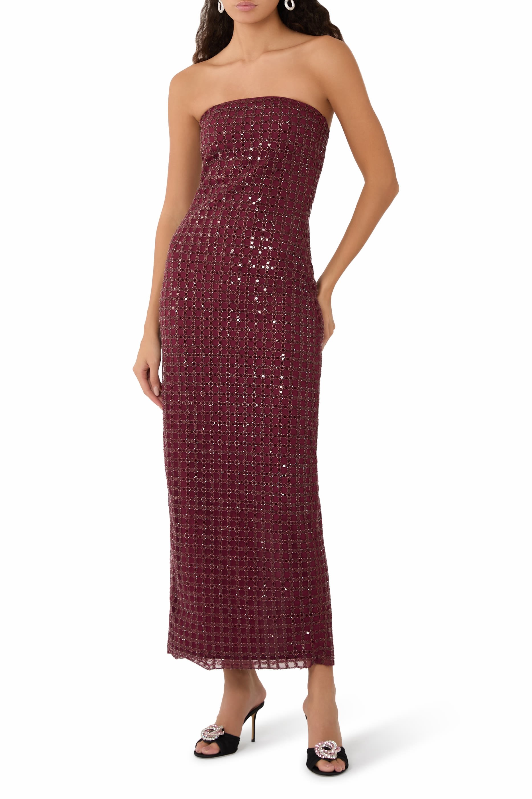 Beaded Maxi Tube Dress