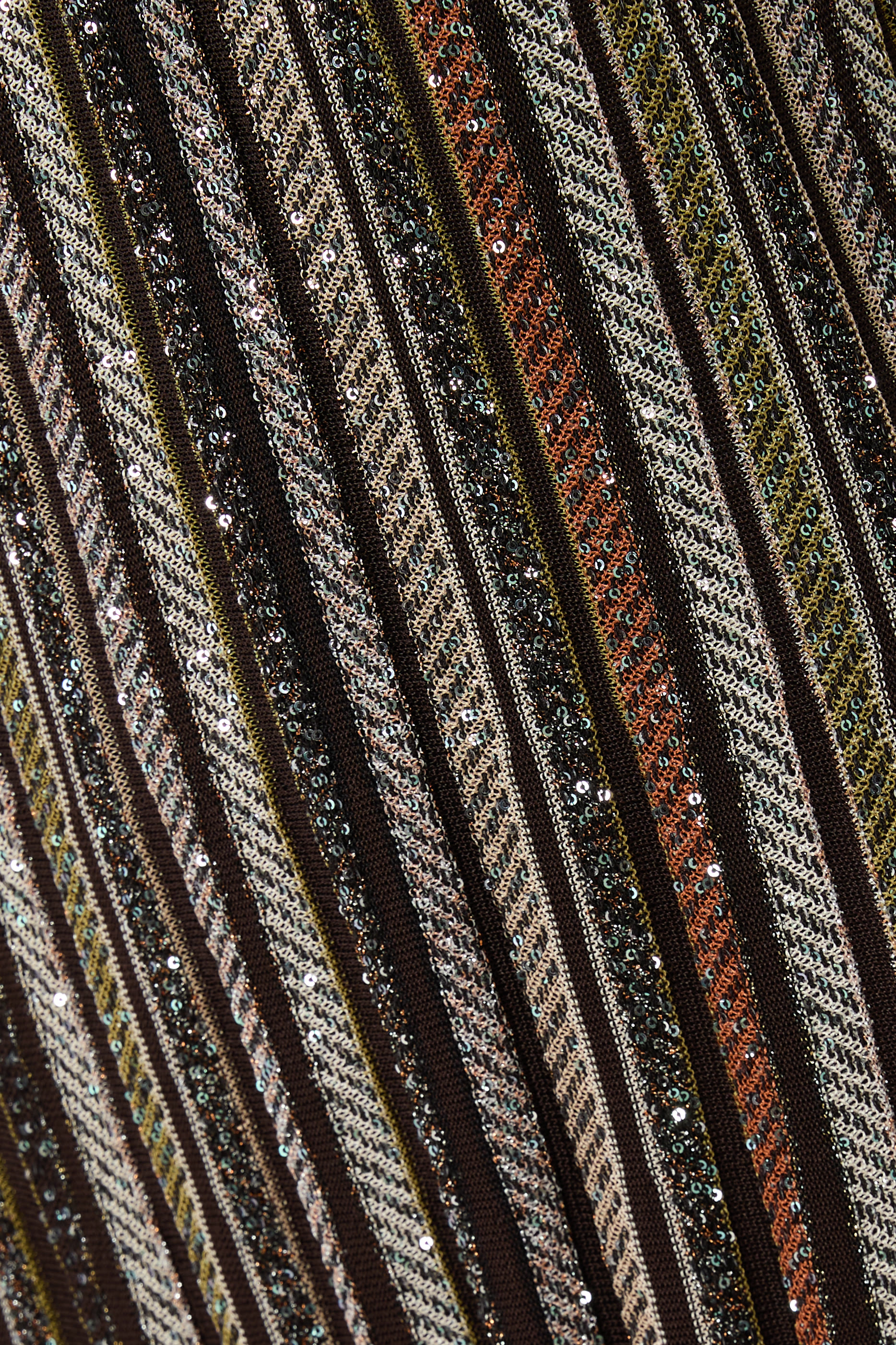 Striped Sequined Mini Dress with Interlaced Straps