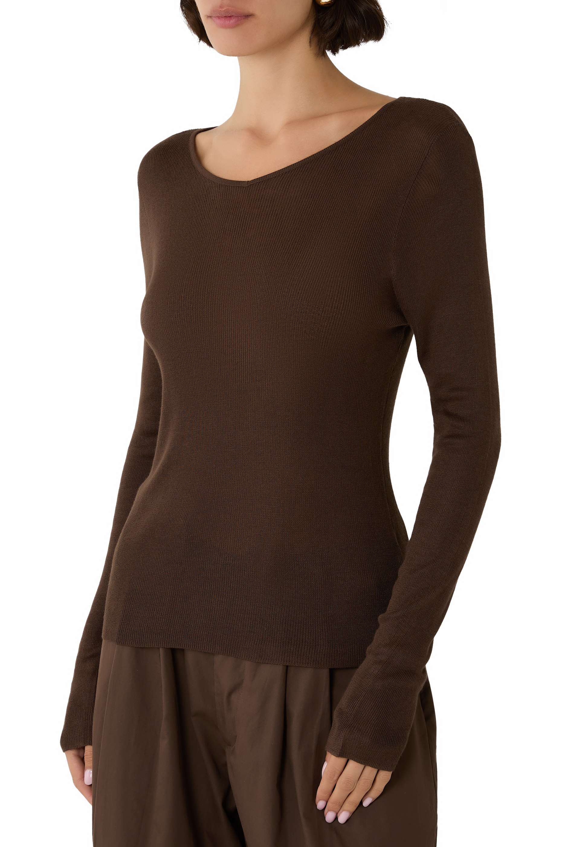 Knitted Long Sleeves Top