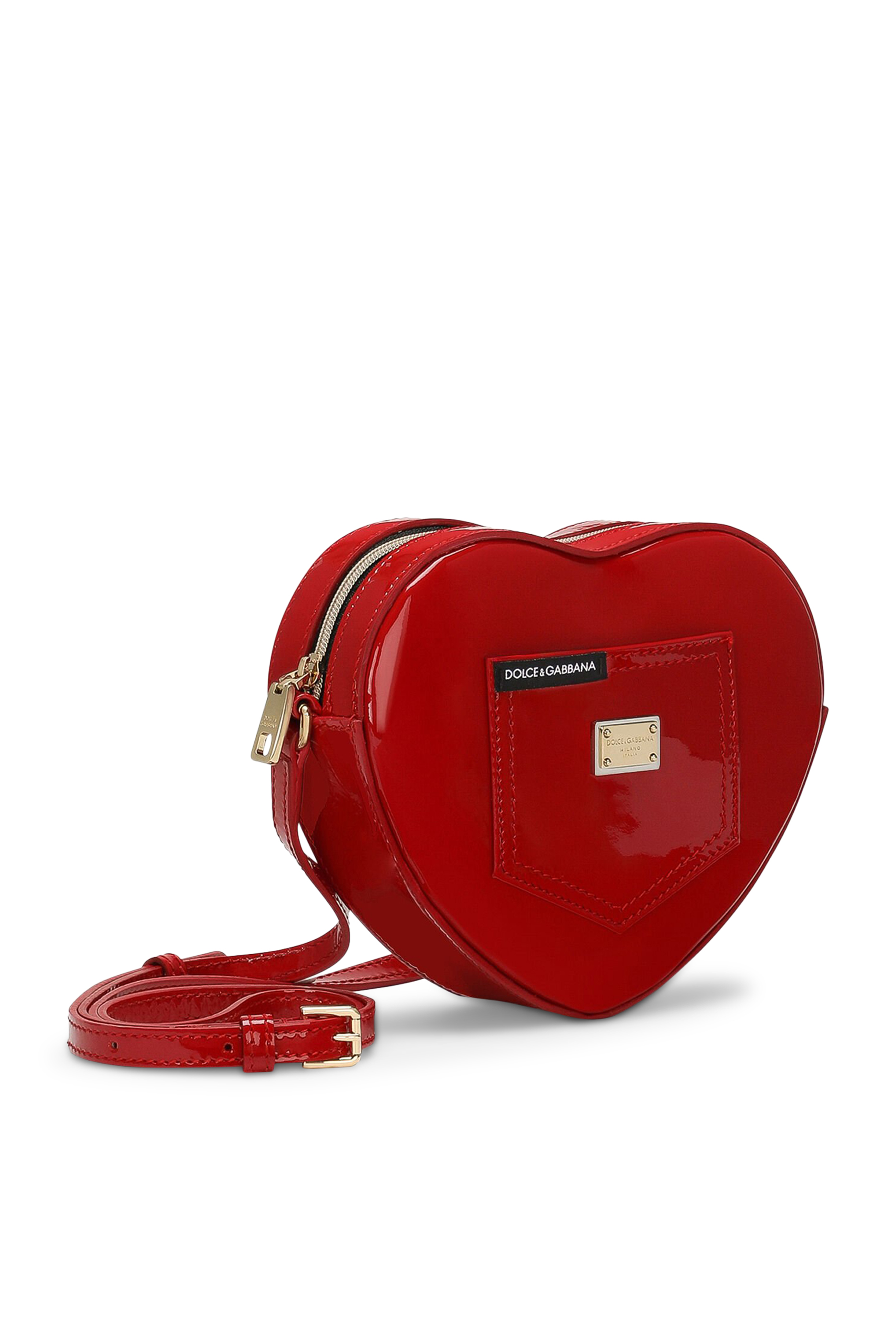 Kids Patent Leather Heart Bag