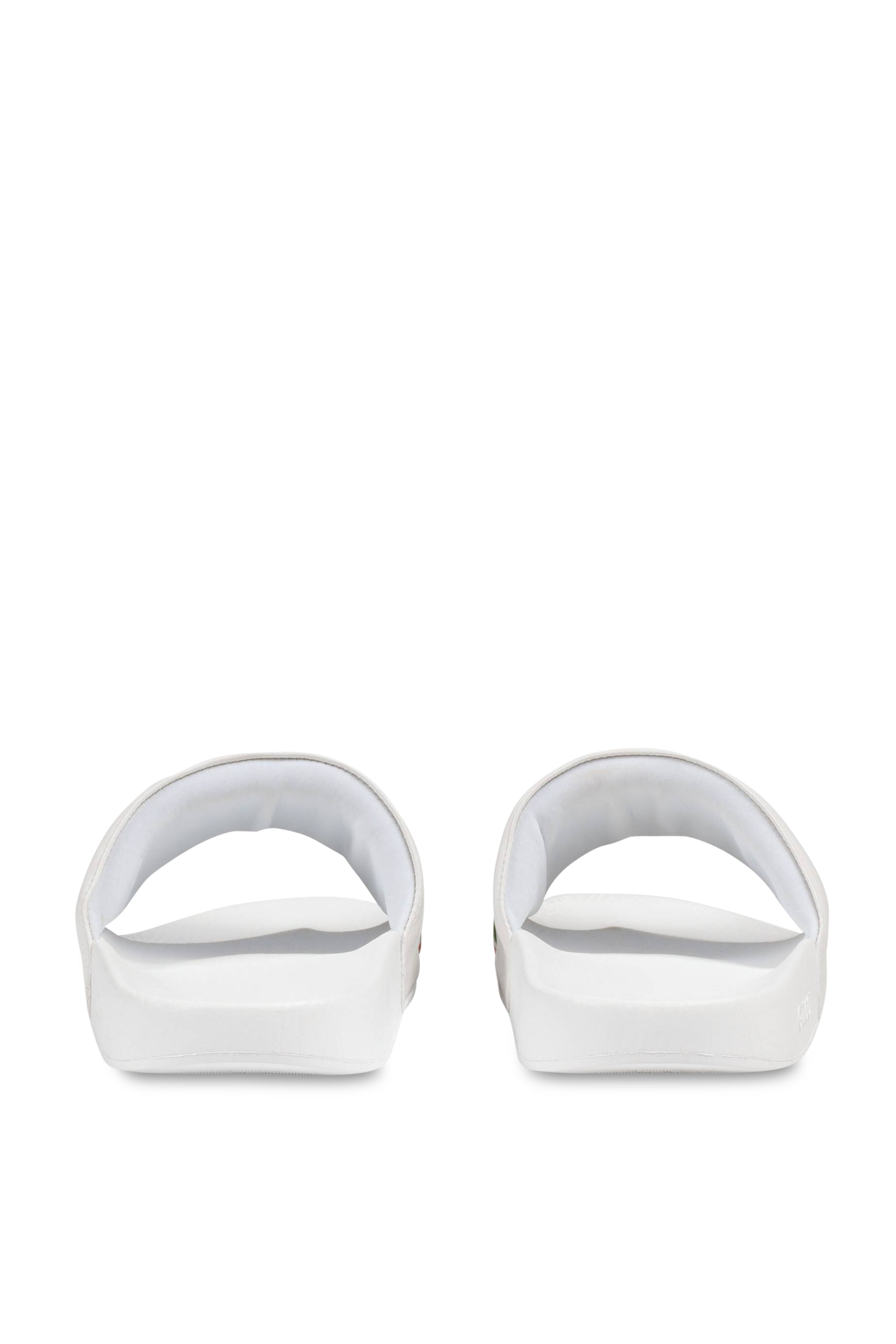 White Slide Sandals