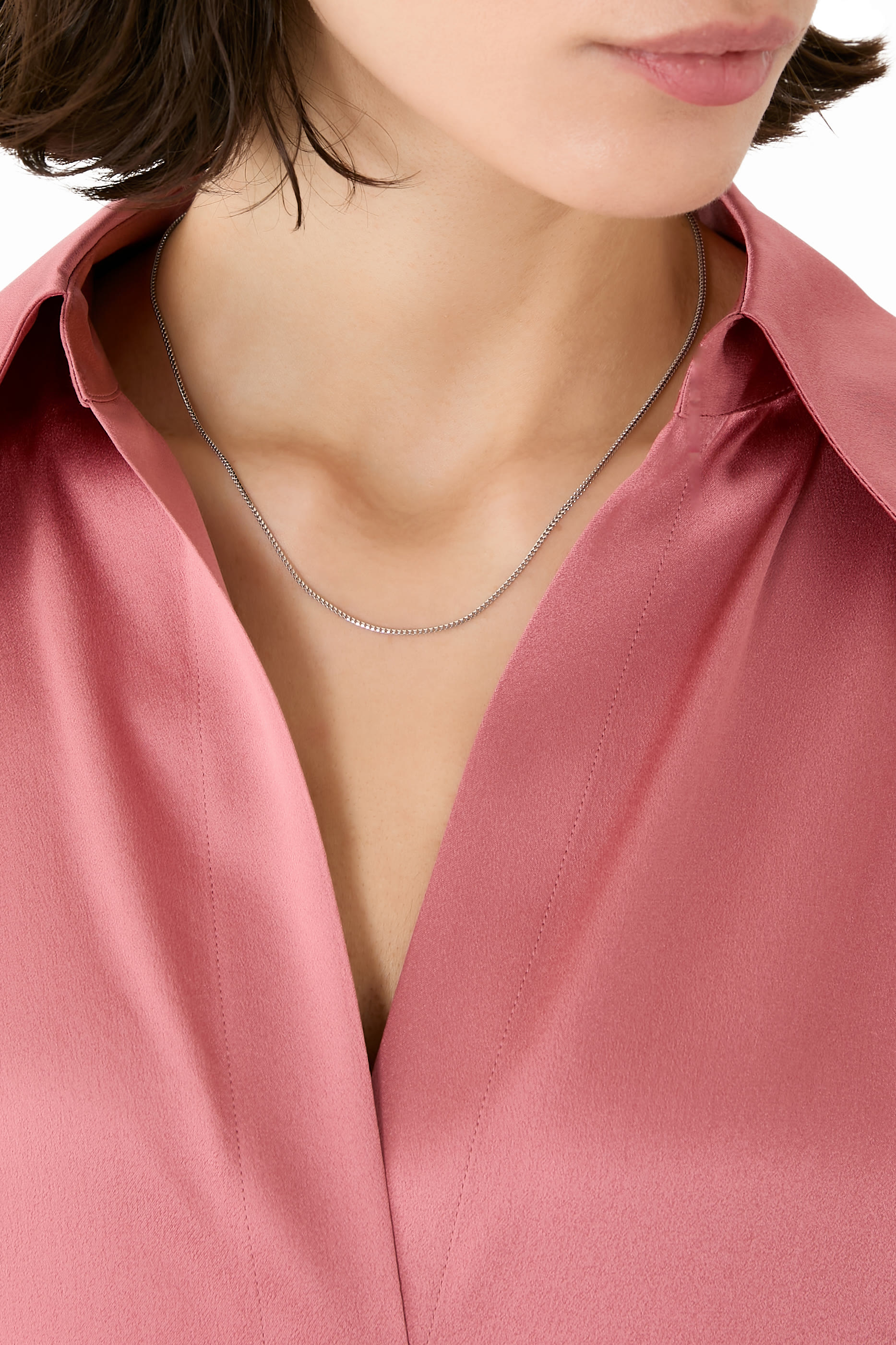 Chain Necklace, 18k White Gold