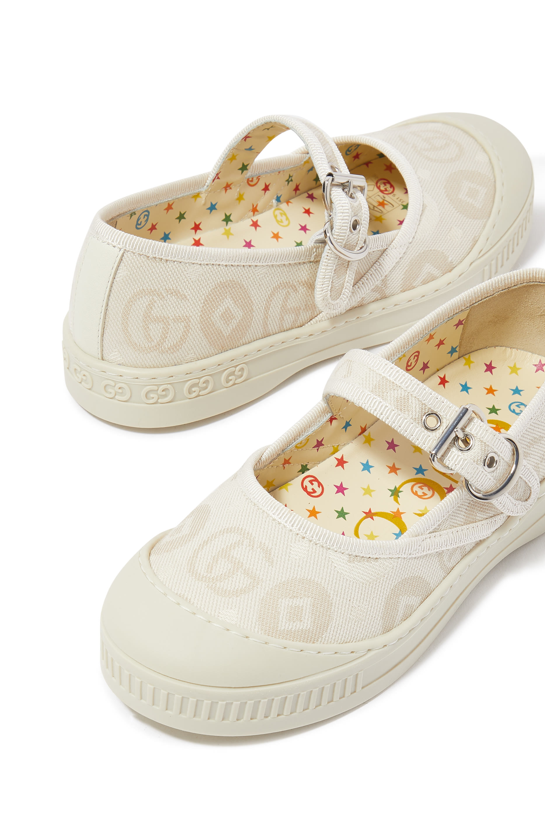 Kids Double G Cotton Ballet Flats