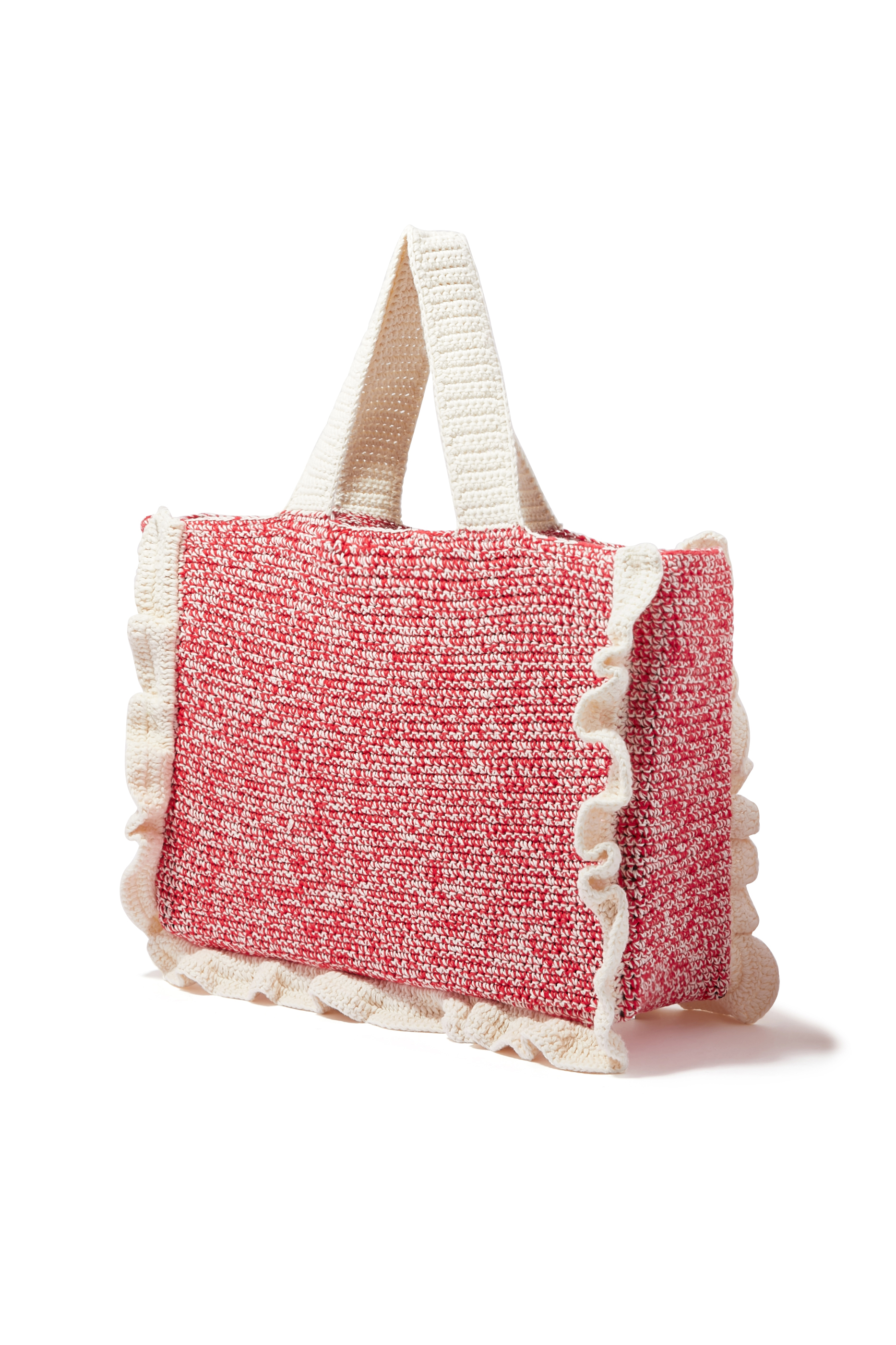 Cotton Crochet Frill Tote