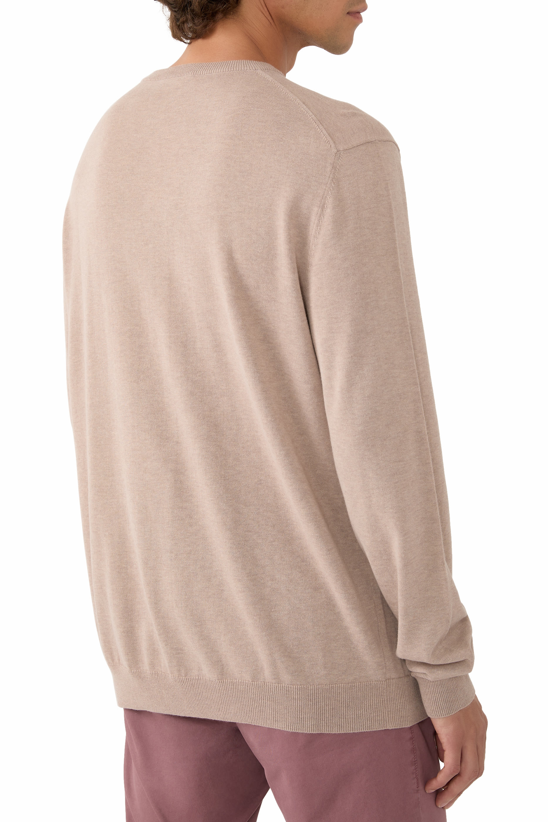 Slim-Fit Cotton Crêpe Crewneck Jumper