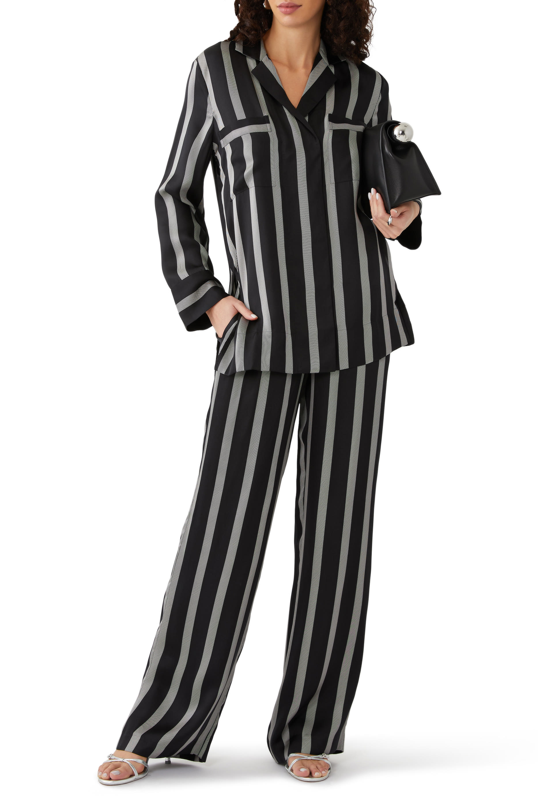 Soto Herringbone Stripe Pants