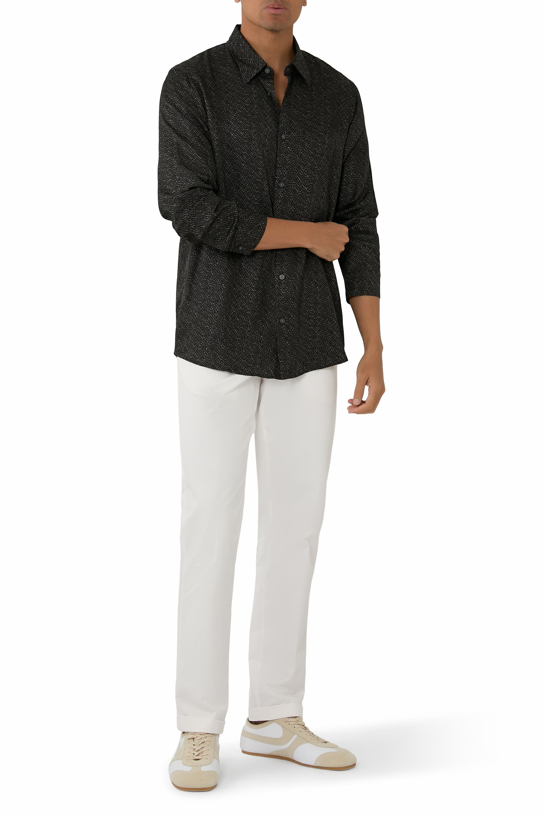 Logomania AX Logo All-Over Long Sleeves Shirt