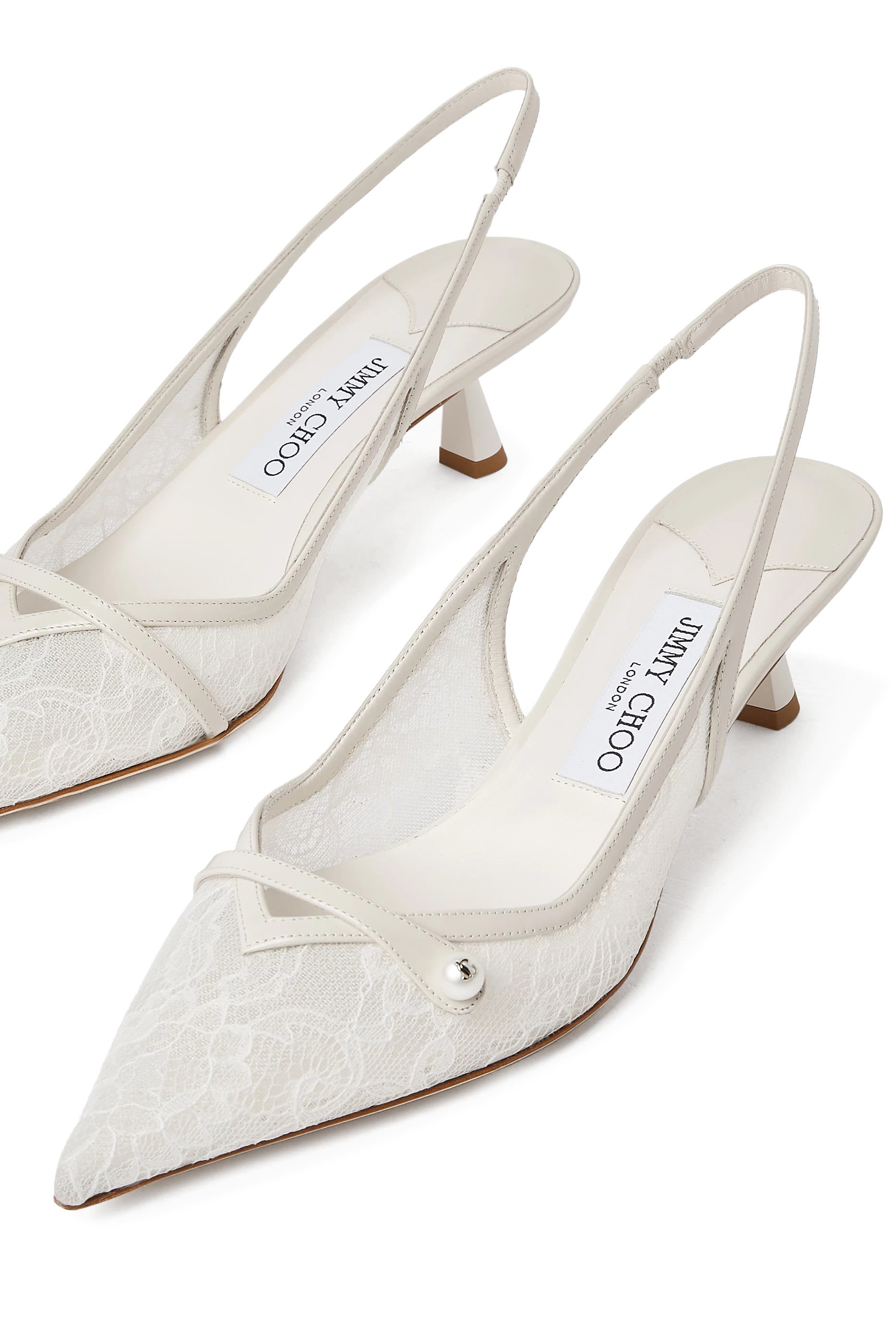 Amita 45 Mesh Slingback Pumps