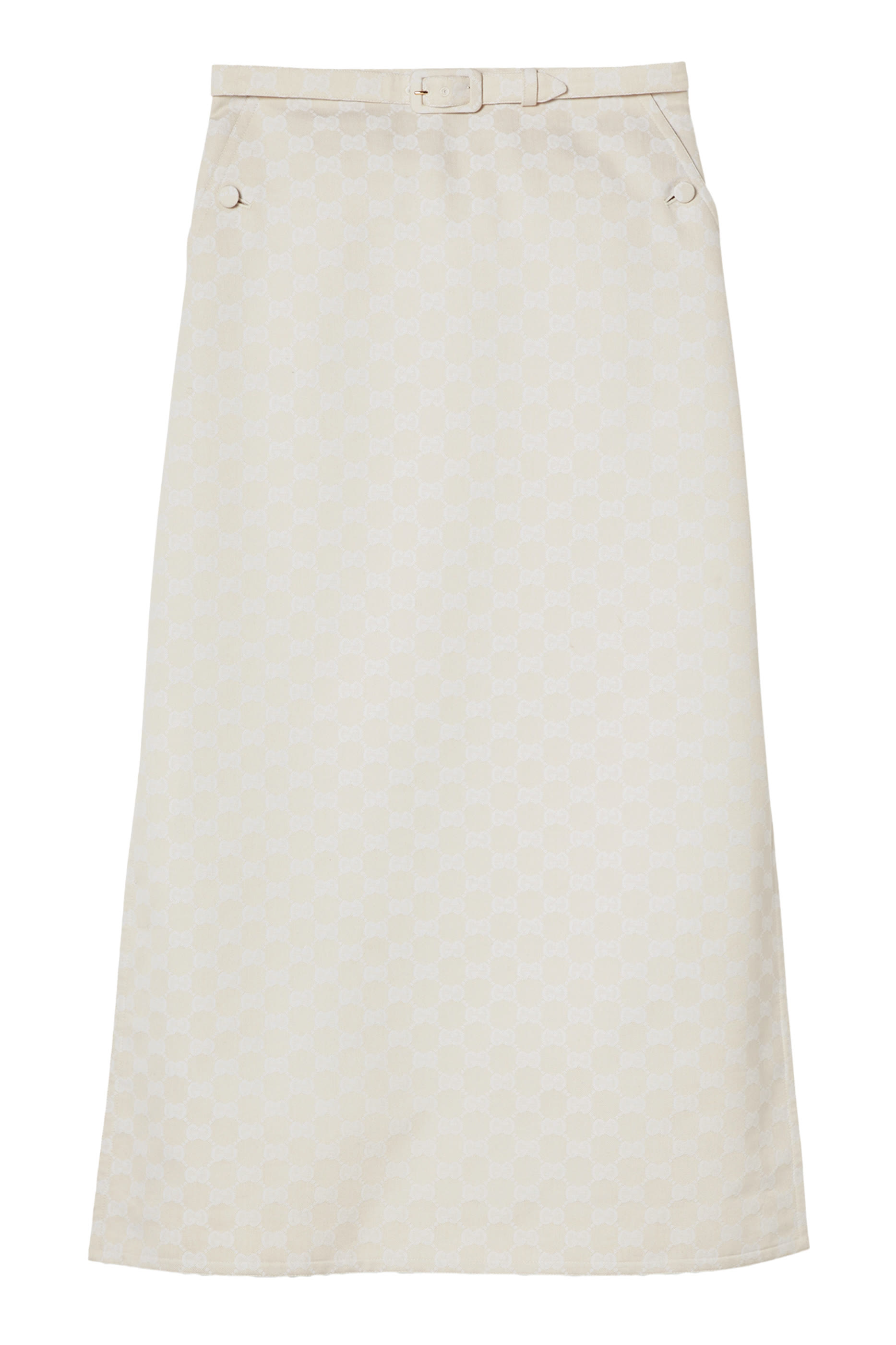 GG Cotton Gabardine Skirt